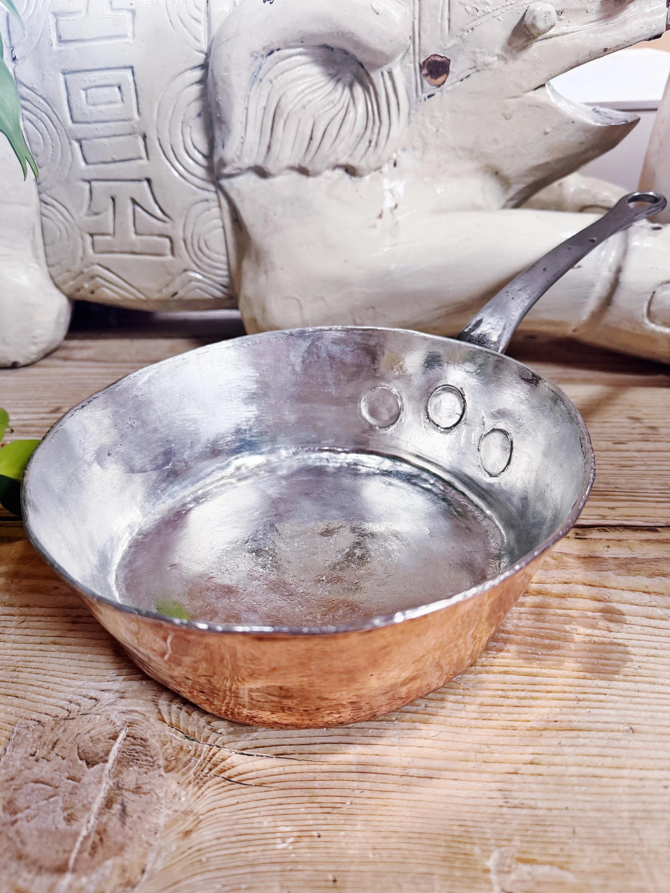 Antique Gaillard Copper Splayed Pot