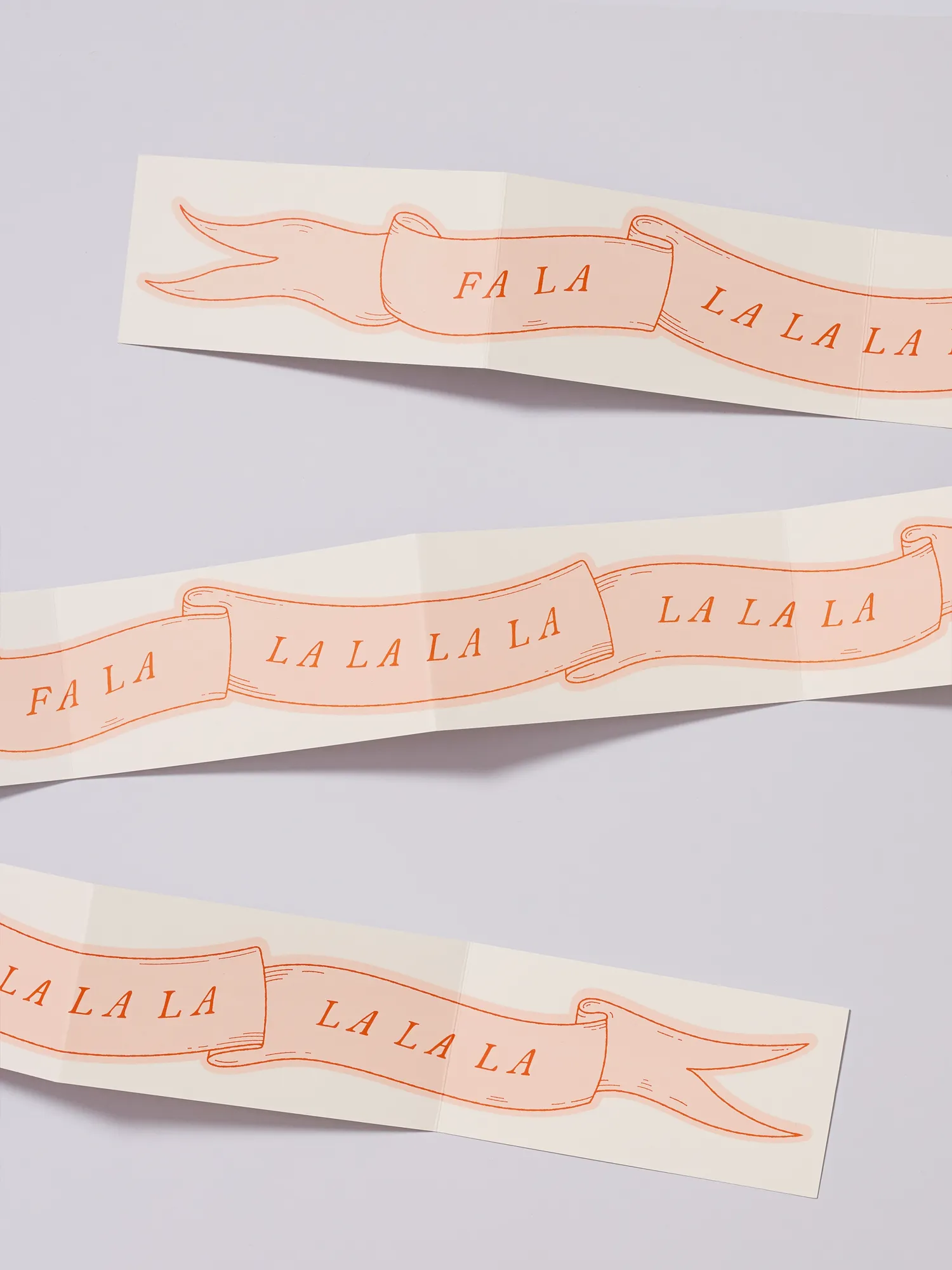Fa-la-la-la-la Concertina Christmas Card