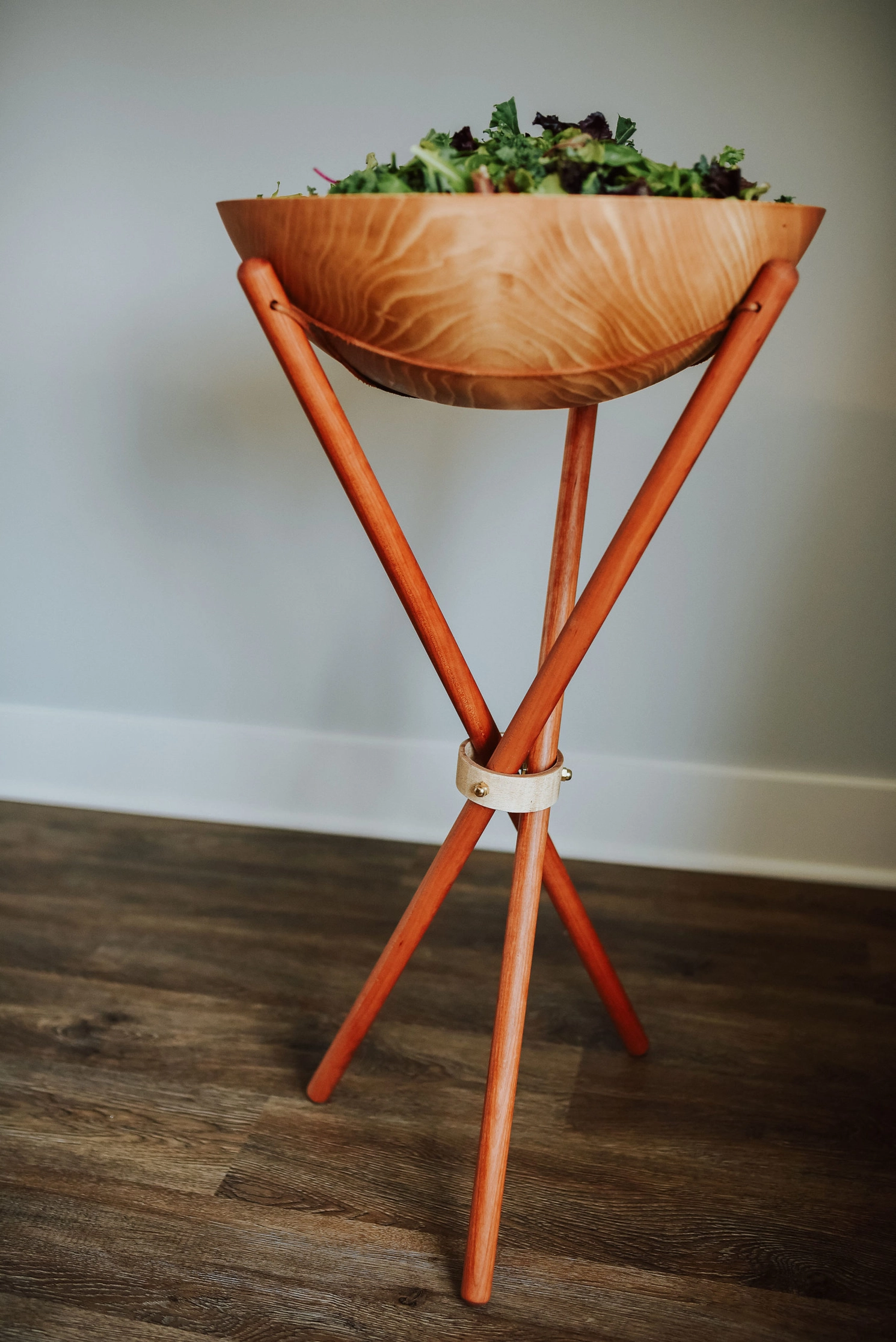 Maple Table Side Bowl Stand