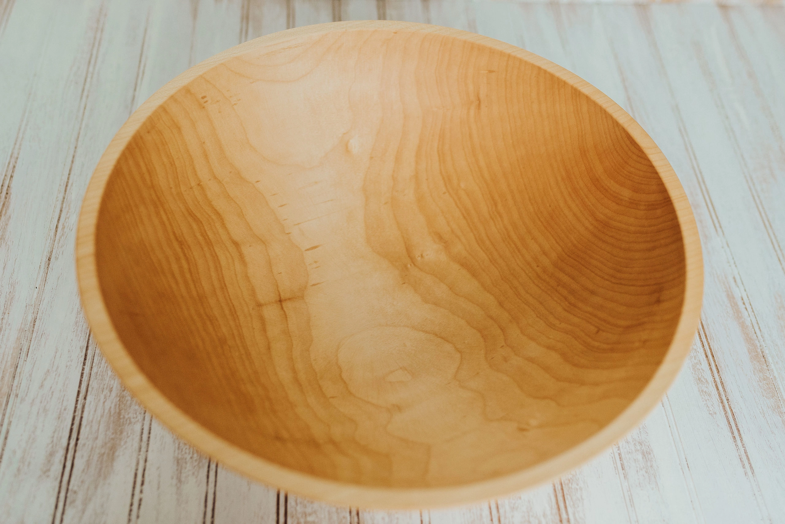 17" Sugar Maple Wooden Serving Bowl 