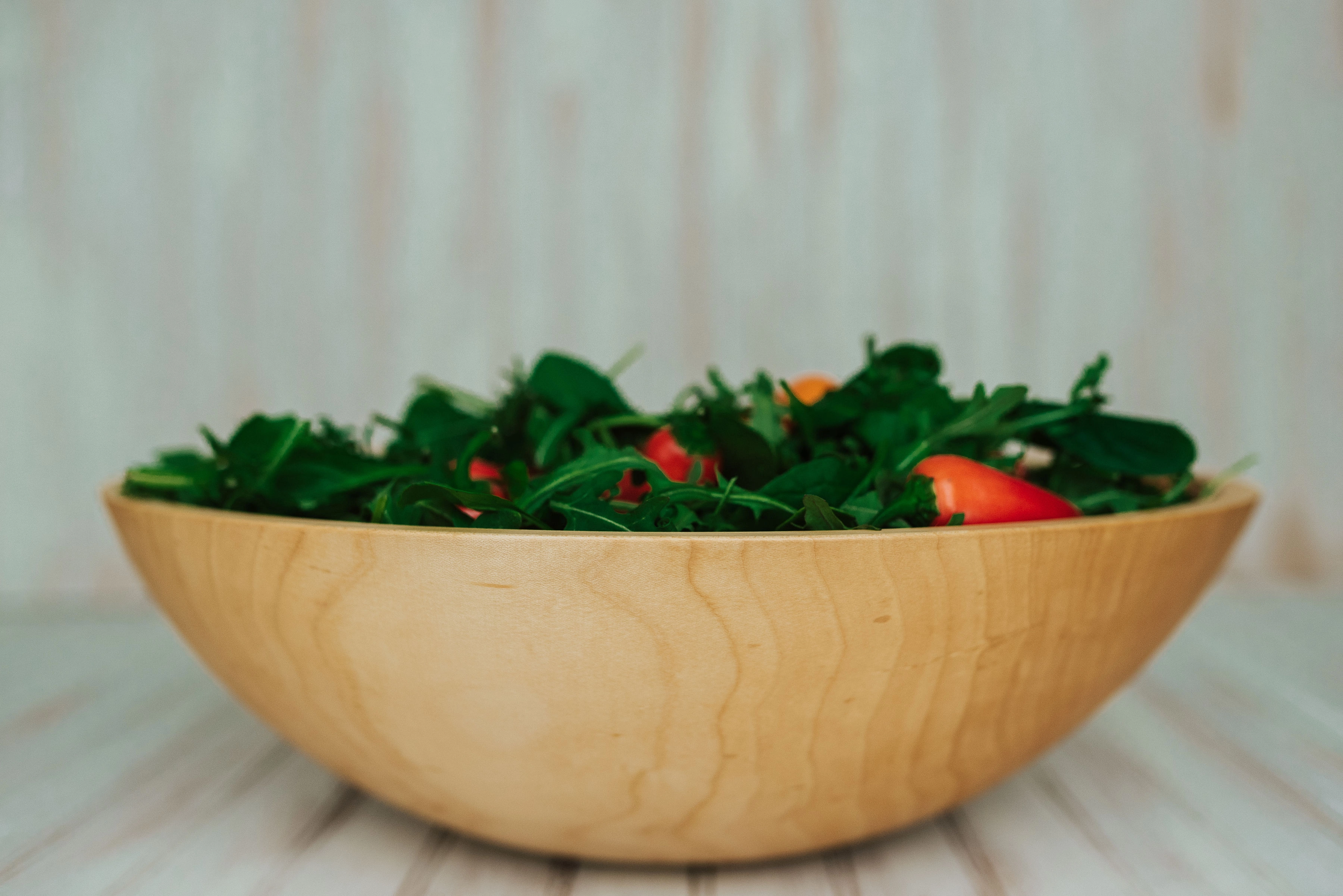 17" Sugar Maple Wooden Serving Bowl 