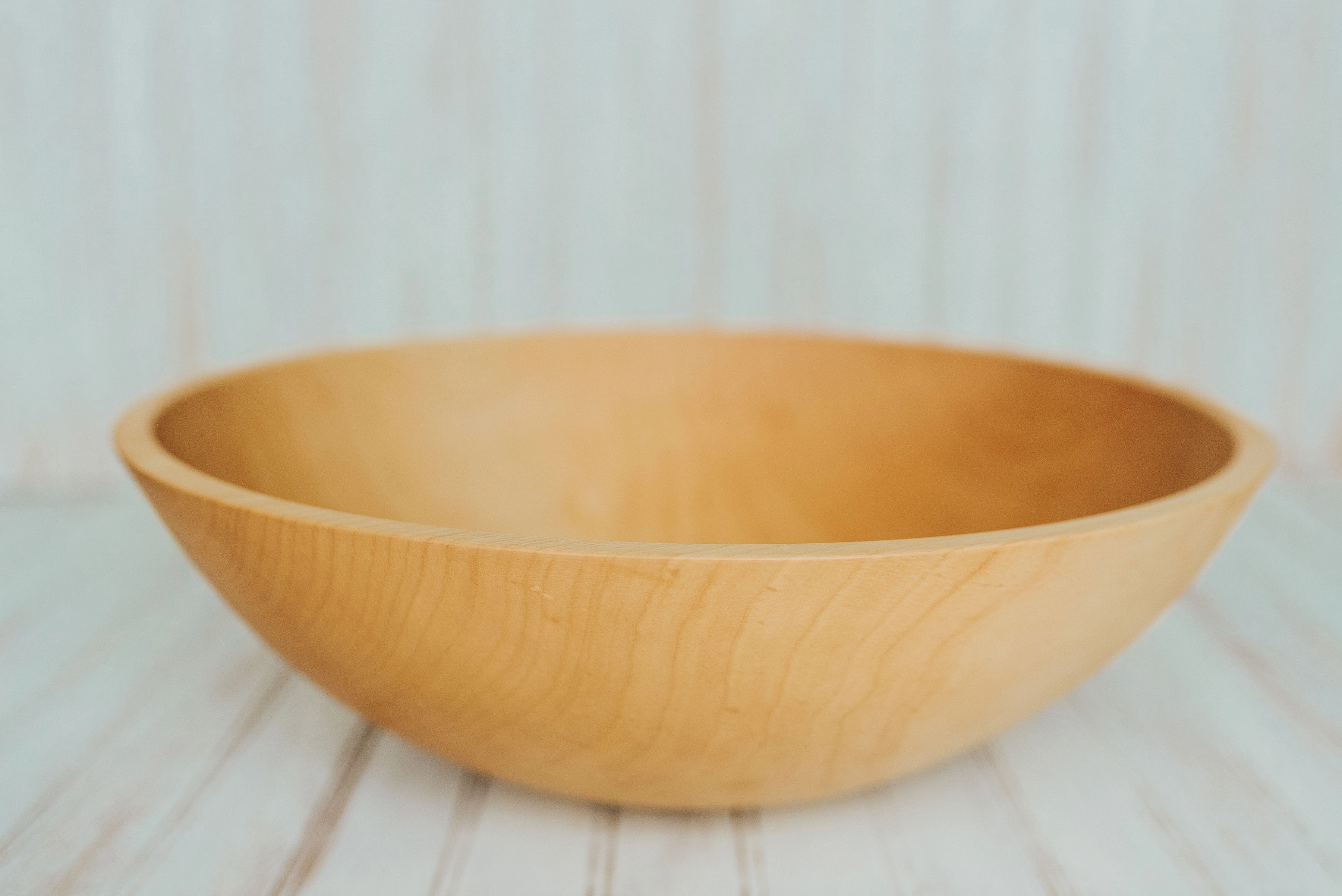 17" Sugar Maple Wooden Serving Bowl 