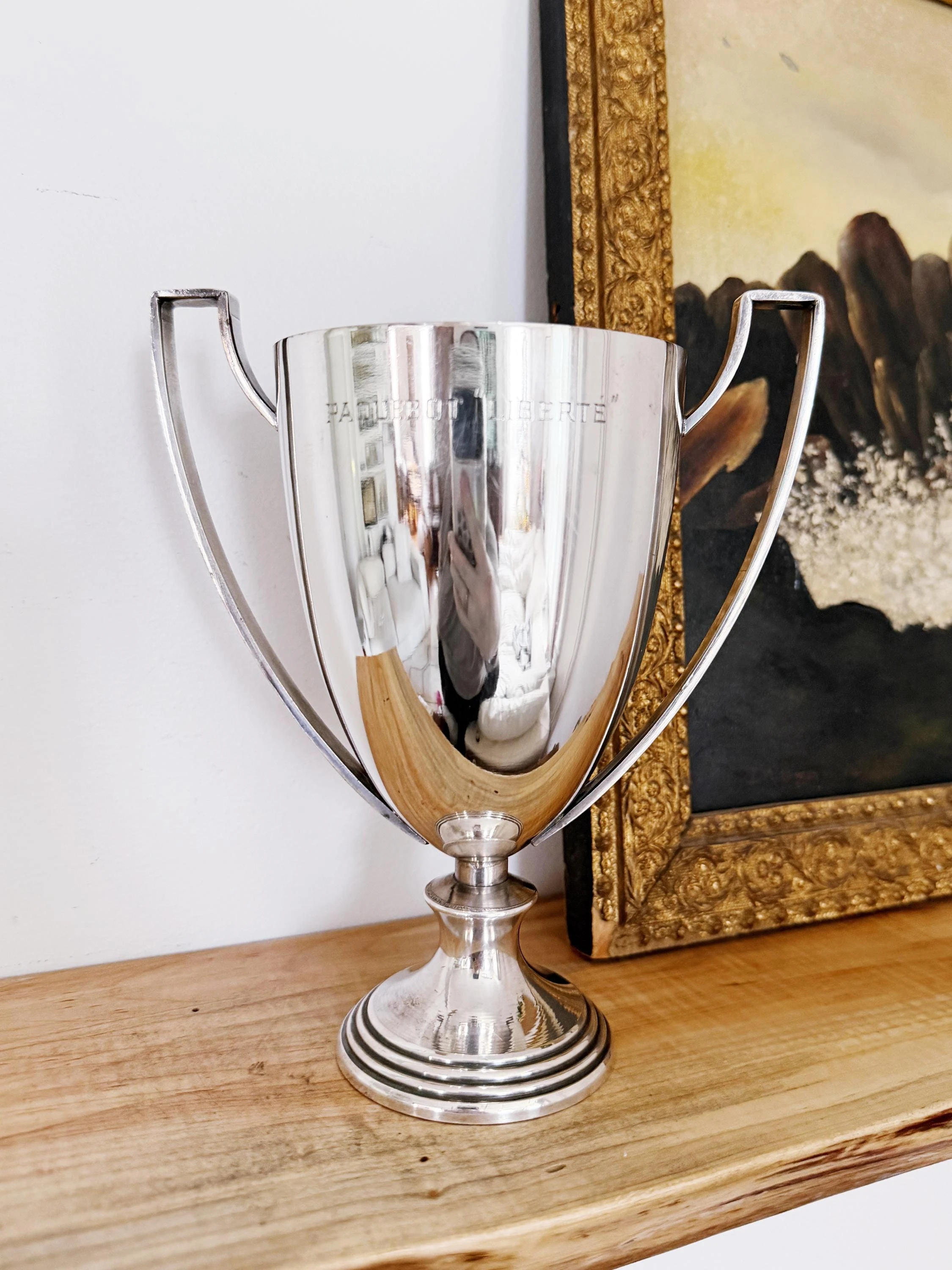 Ercuis Silver Plated Cup from CGT Ocean Liner Liberte