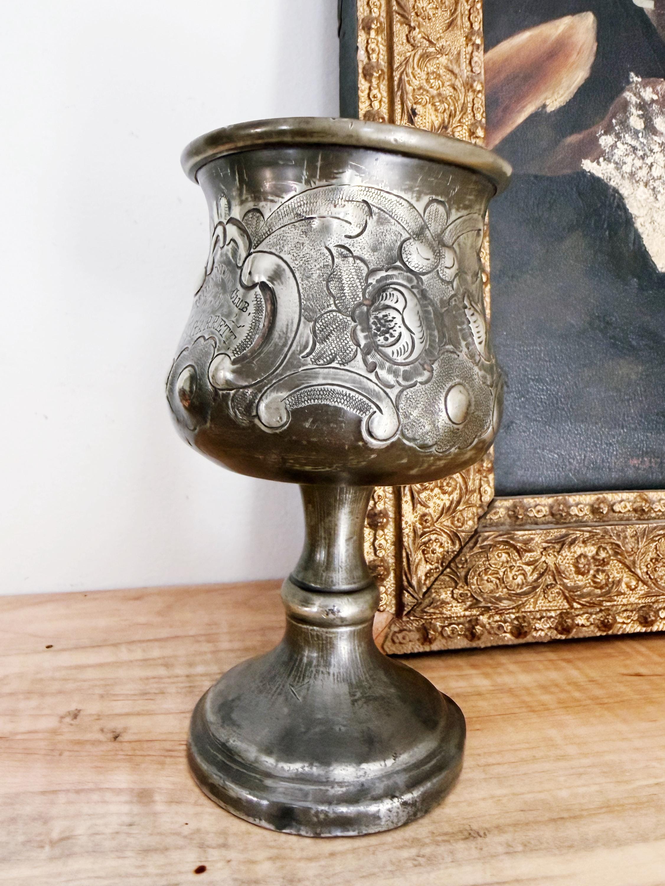 Antique 1865 English Silver Plated Rowing Trophy