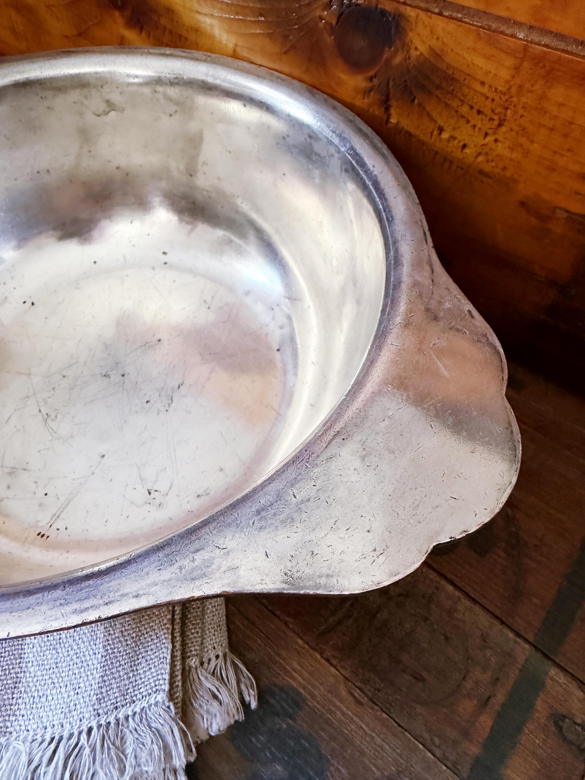 Antique Heinrichs Copper & Sterling Silver Gratin from Hotel Thorndike in Boston