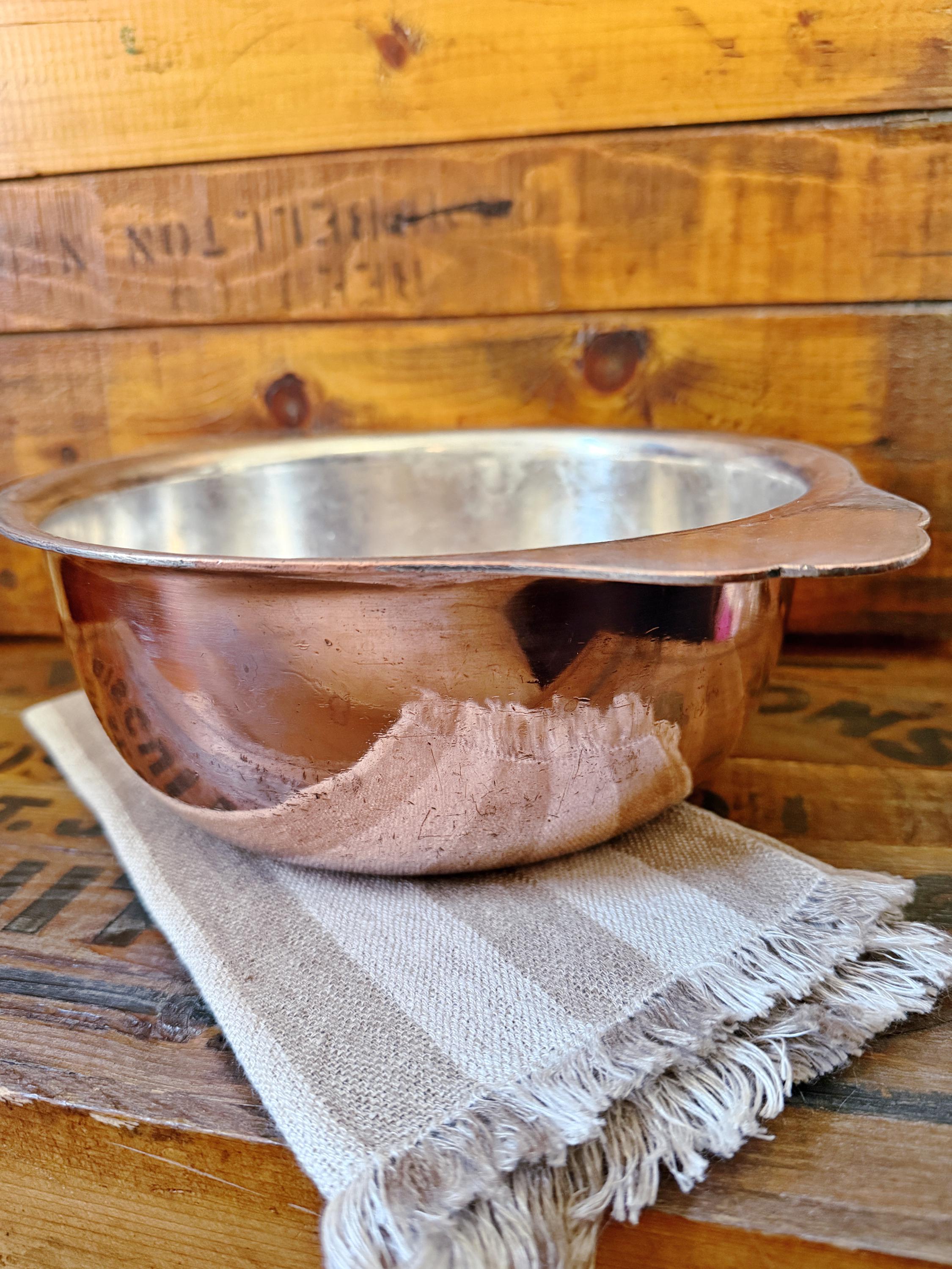 Antique Heinrichs Copper & Sterling Silver Gratin from Hotel Thorndike in Boston