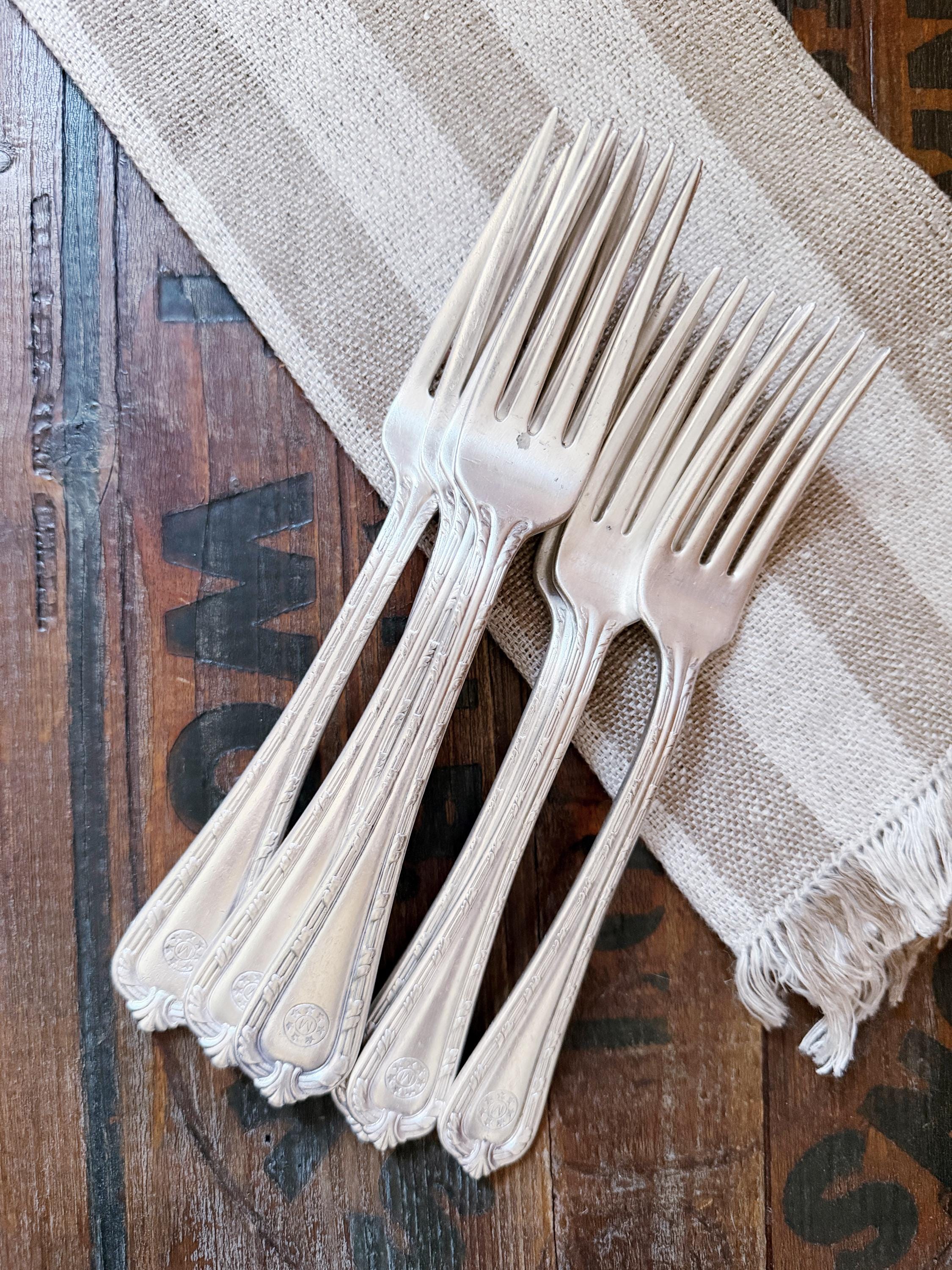 Vintage Silverplate Forks from Matson Line Oceanliner