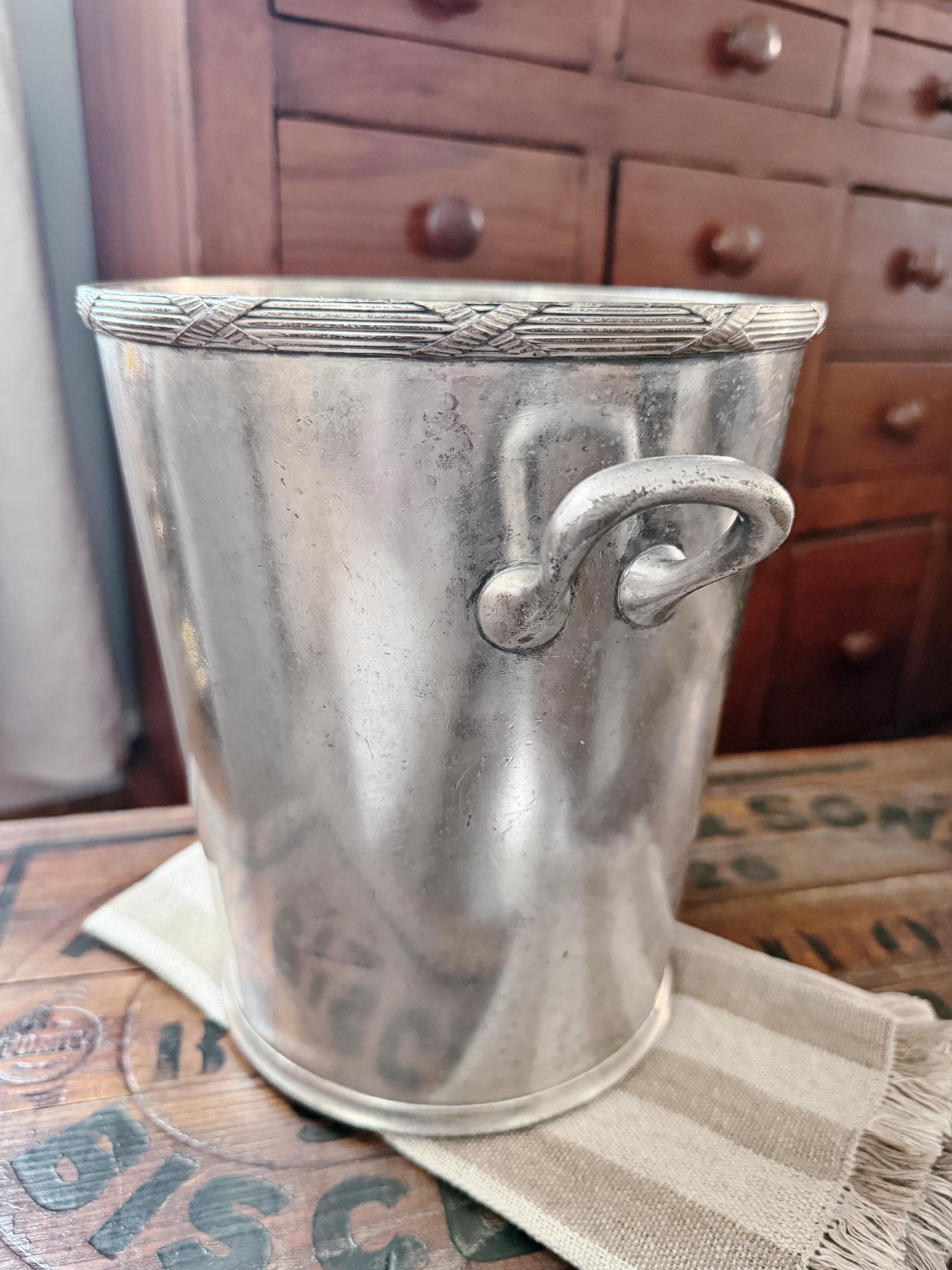 Antique Silver Plated Hotel Wisconsin Champagne Bucket