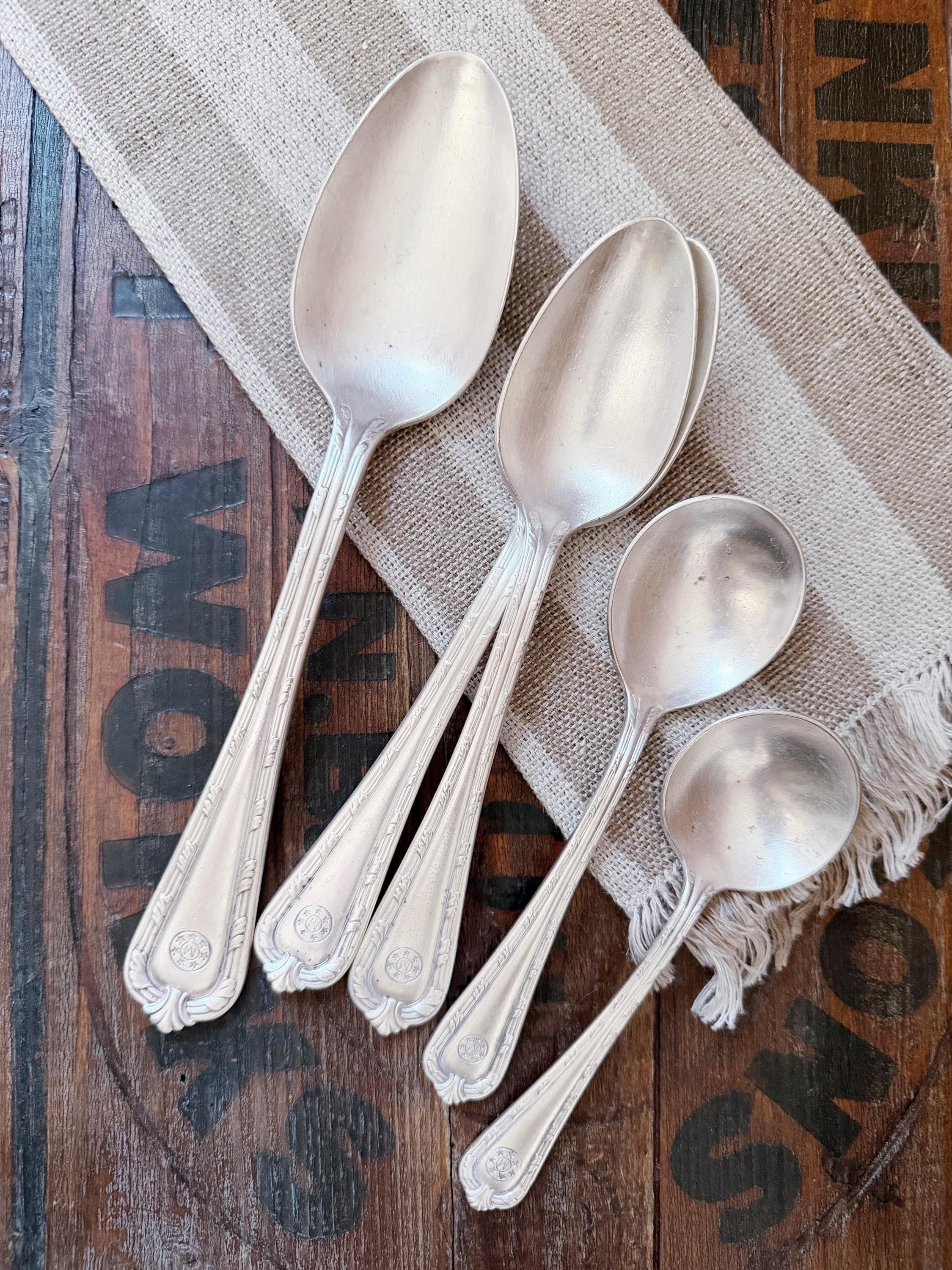 Vintage Silverplate Spoons from Matson Line Oceanliner