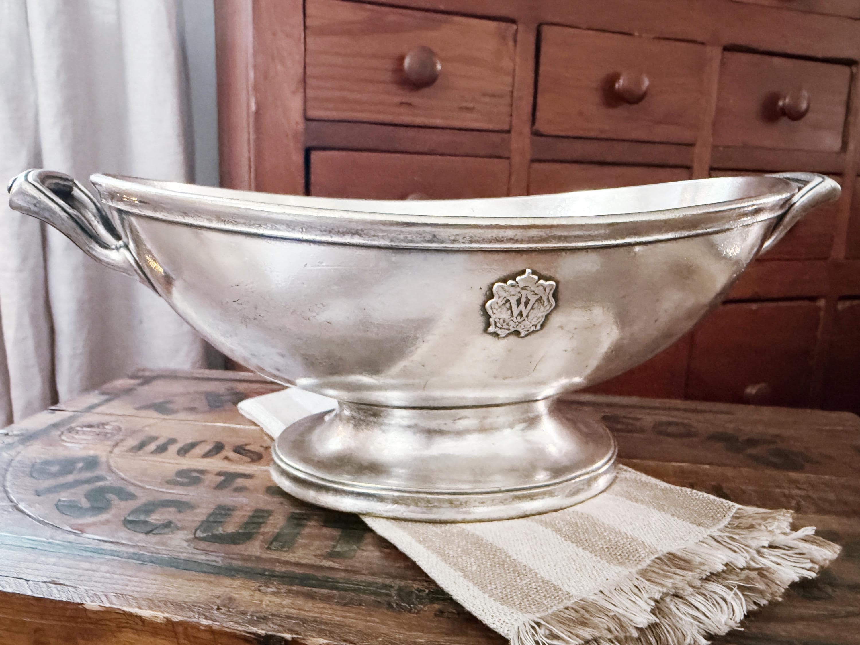 1917 Silver Plated Serving Bowl from Hotel Winton in Cleveland OH