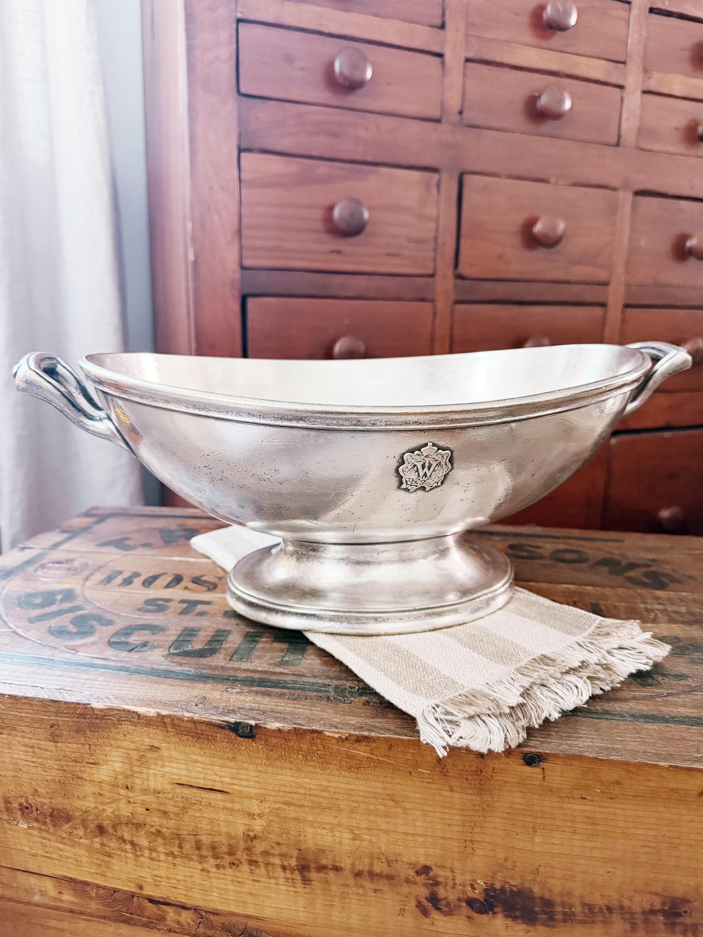 1917 Silver Plated Serving Bowl from Hotel Winton in Cleveland OH