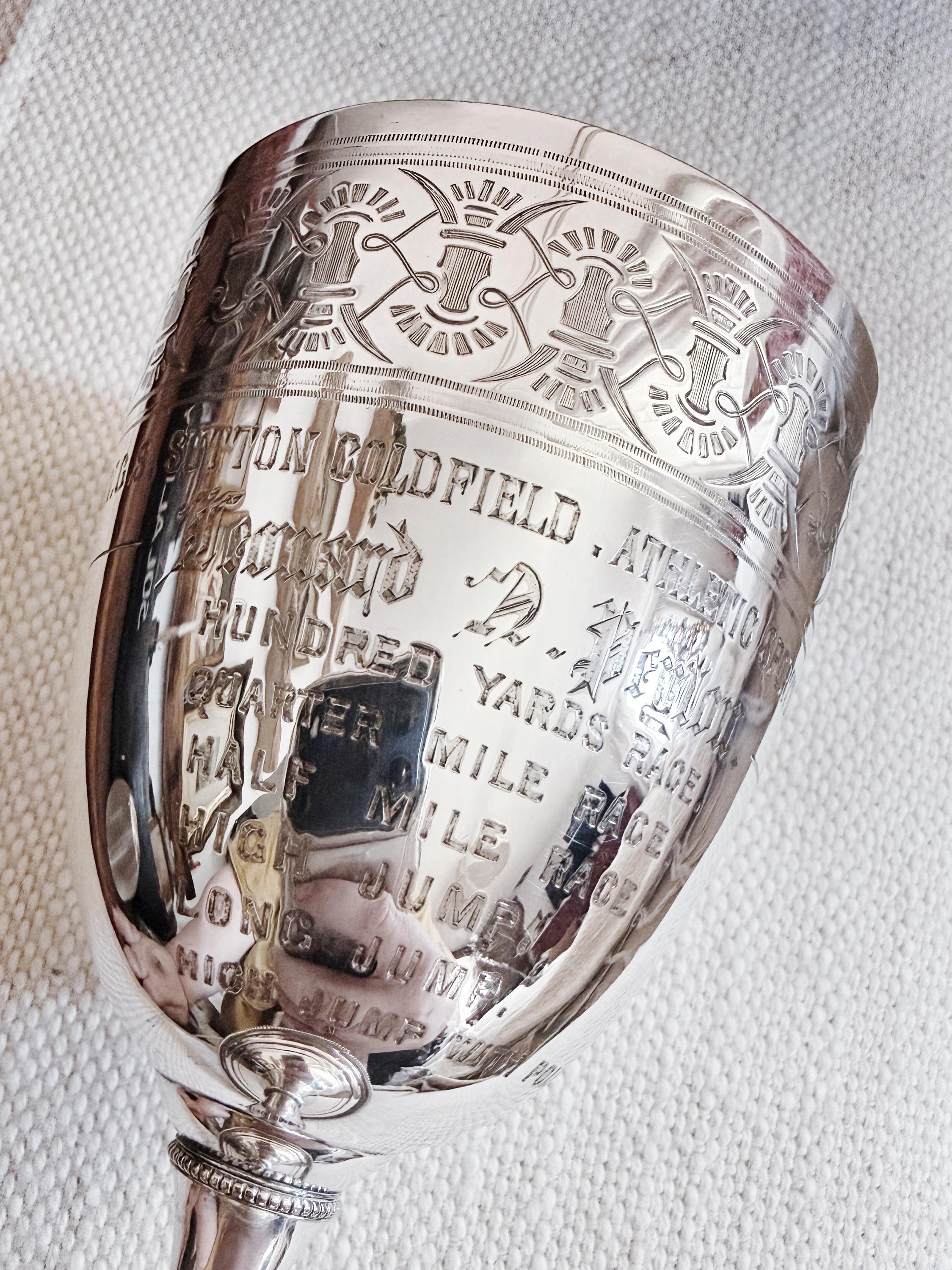 1874 English Silver Plated Sports Trophy