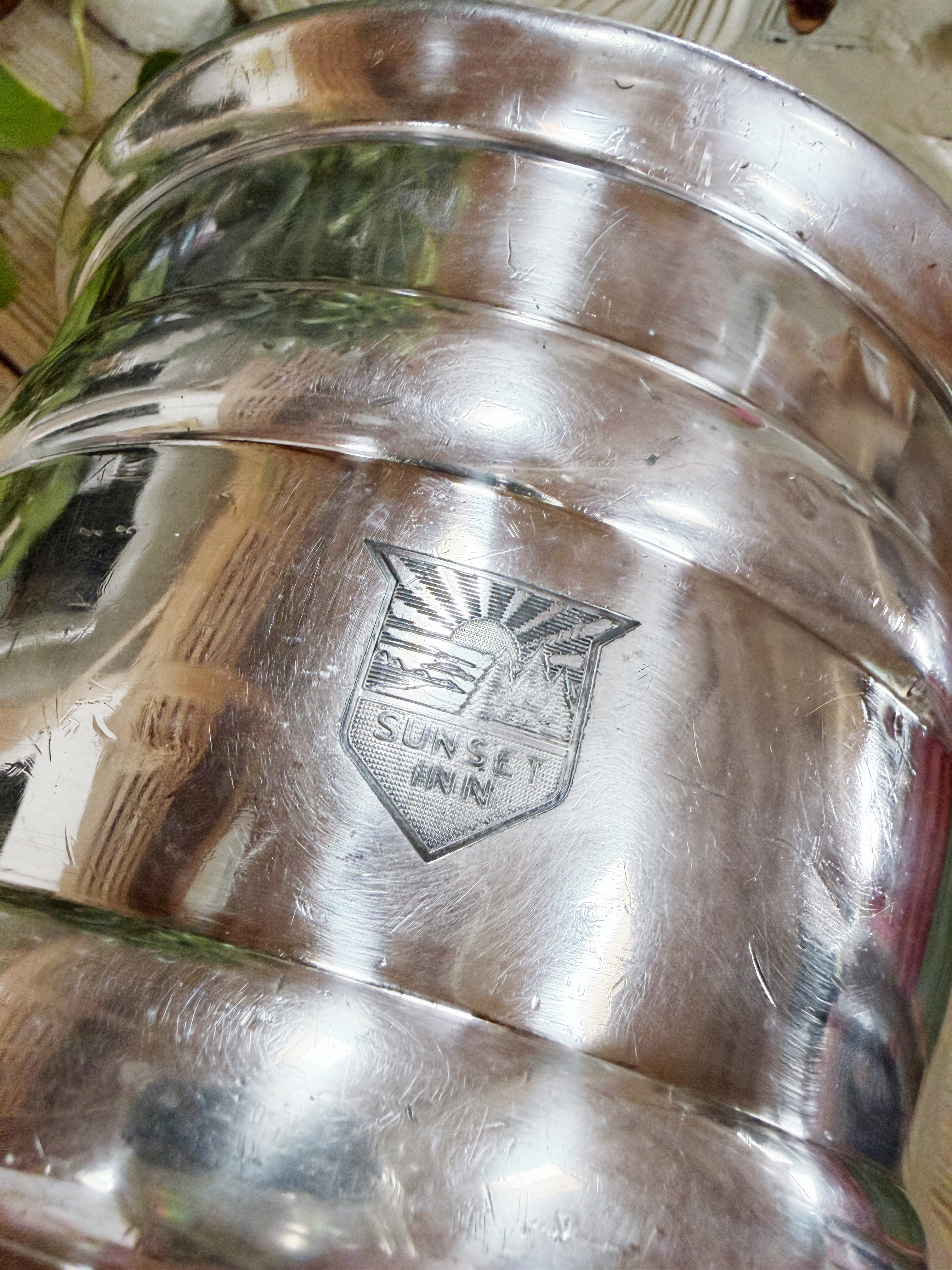 Antique Silver Plated Hotel Champagne Bucket from Sunset Inn St Louis