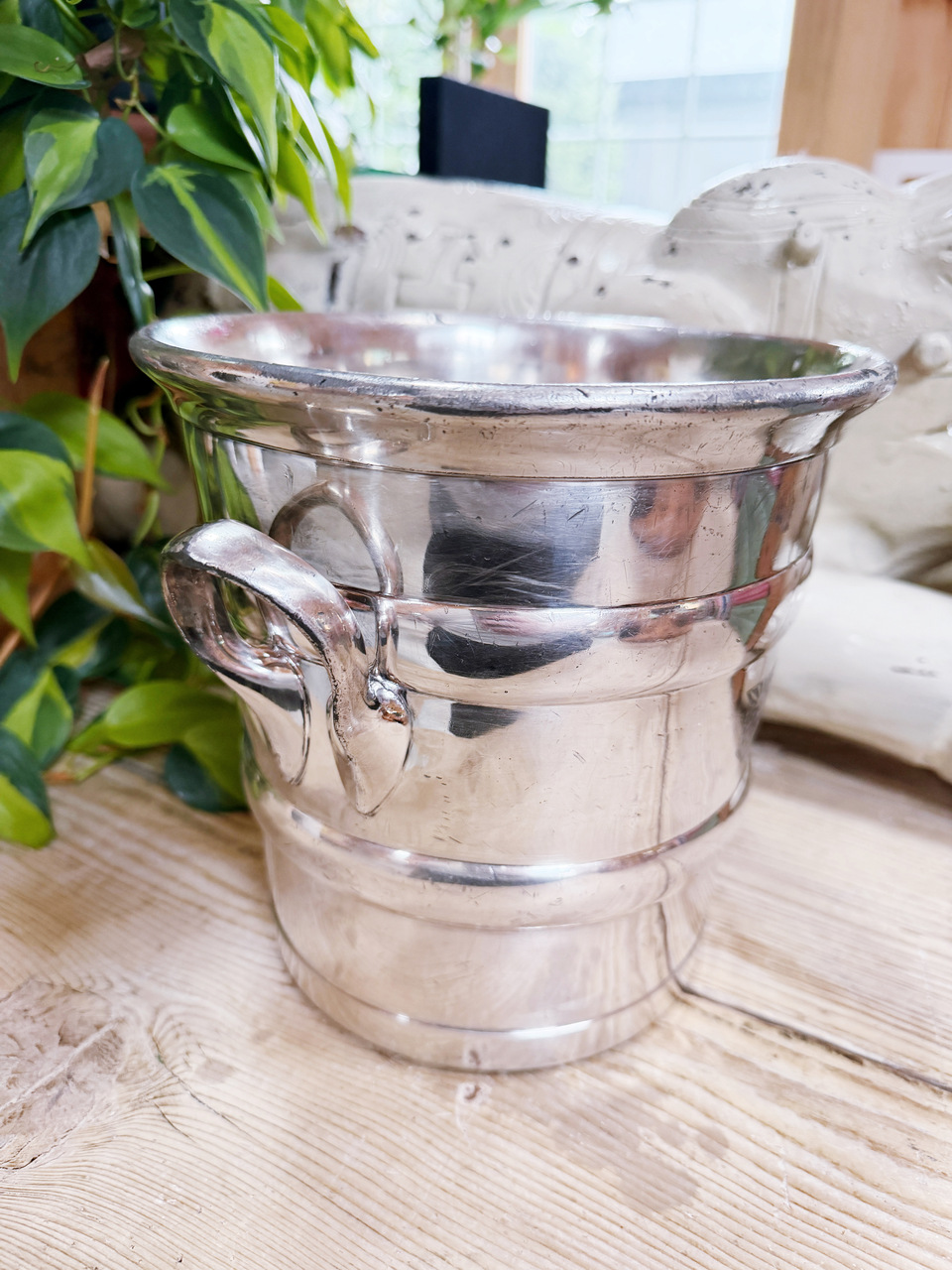 Antique Silver Plated Hotel Champagne Bucket from Sunset Inn St Louis