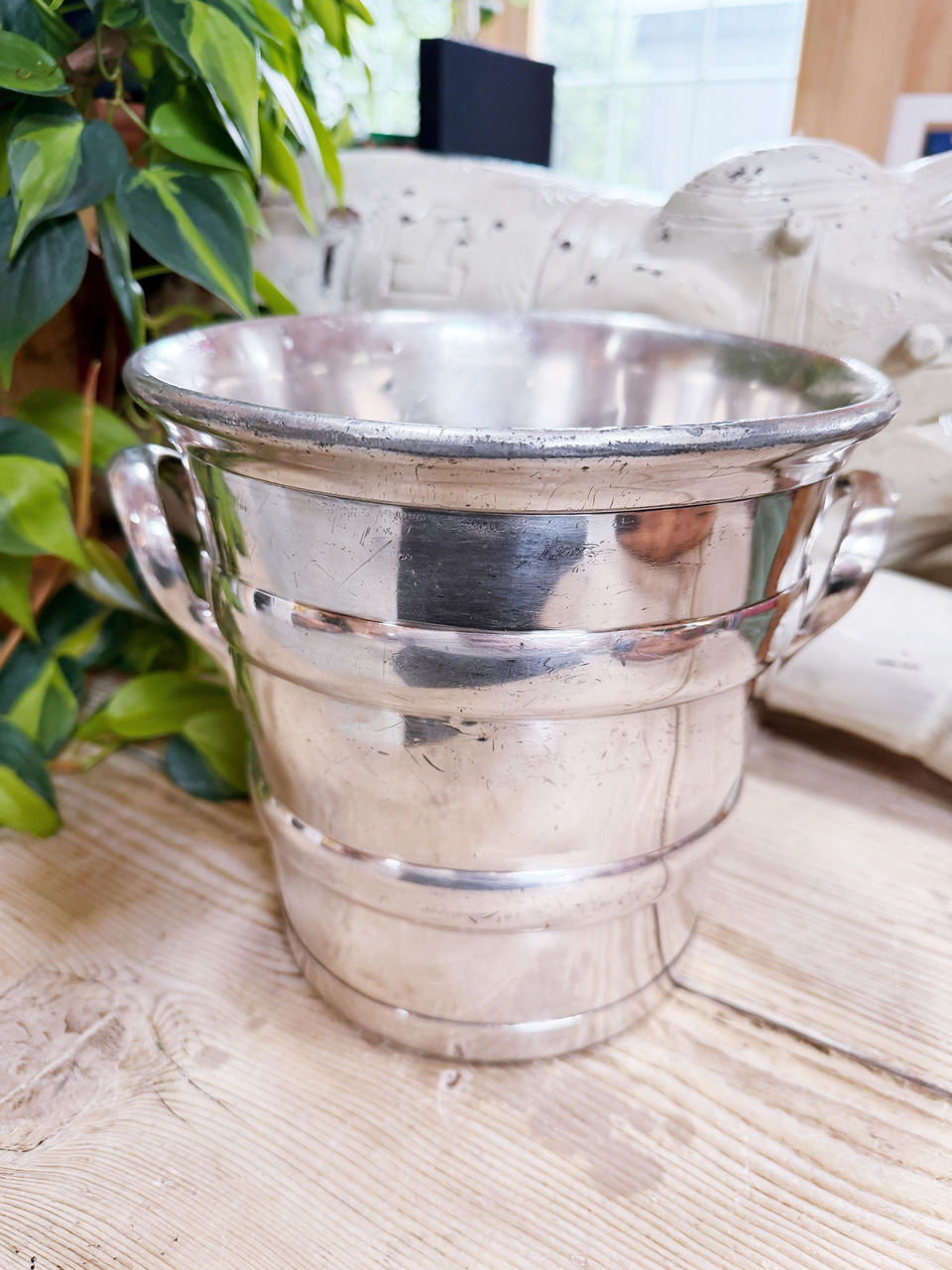 Antique Silver Plated Hotel Champagne Bucket from Sunset Inn St Louis