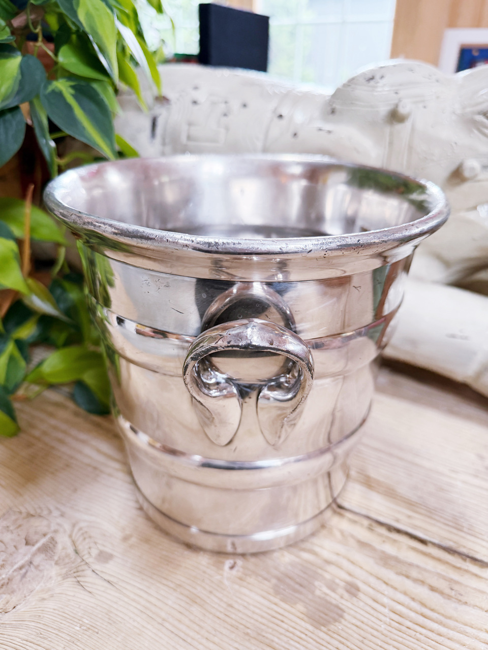 Antique Silver Plated Hotel Champagne Bucket from Sunset Inn St Louis
