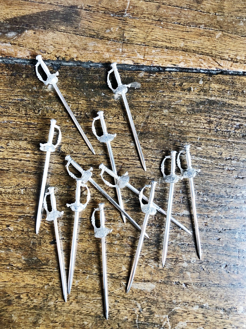 Set of 12 Tiffany & Co Sterling Silver Cocktail Sword Picks
