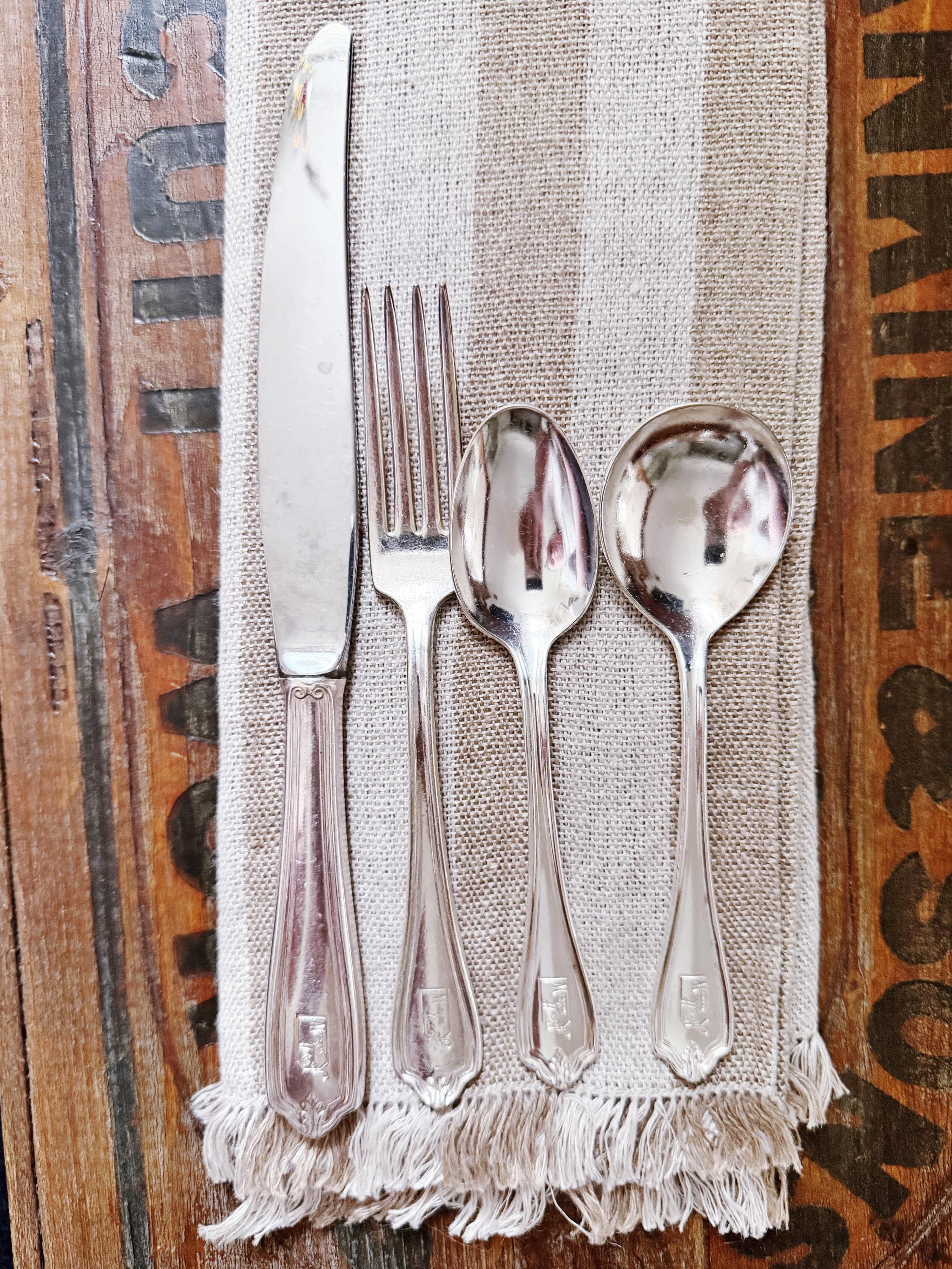 Service for 6 Silver Plated Flatware from The Manger Hotels