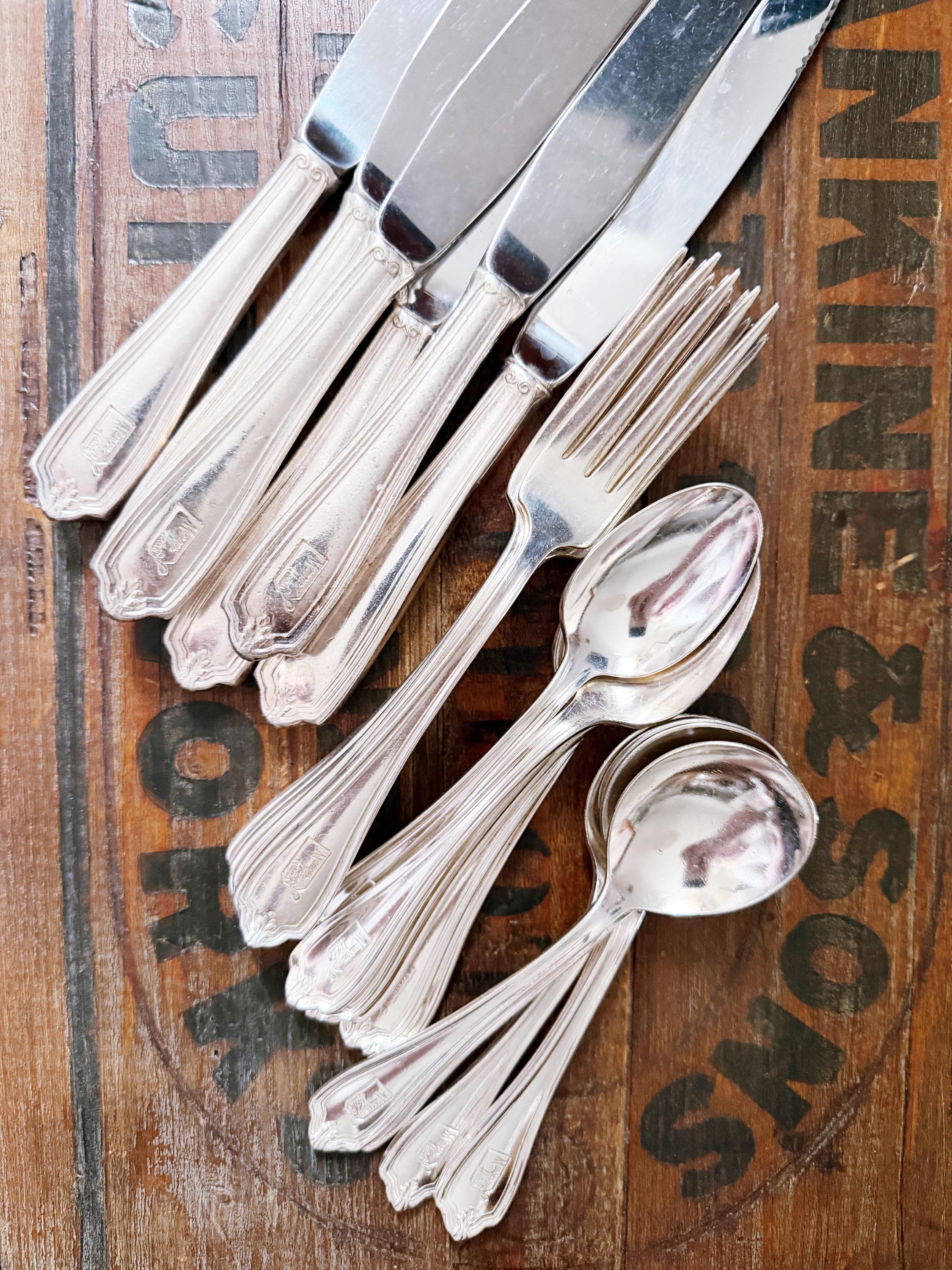 Service for 6 Silver Plated Flatware from The Manger Hotels