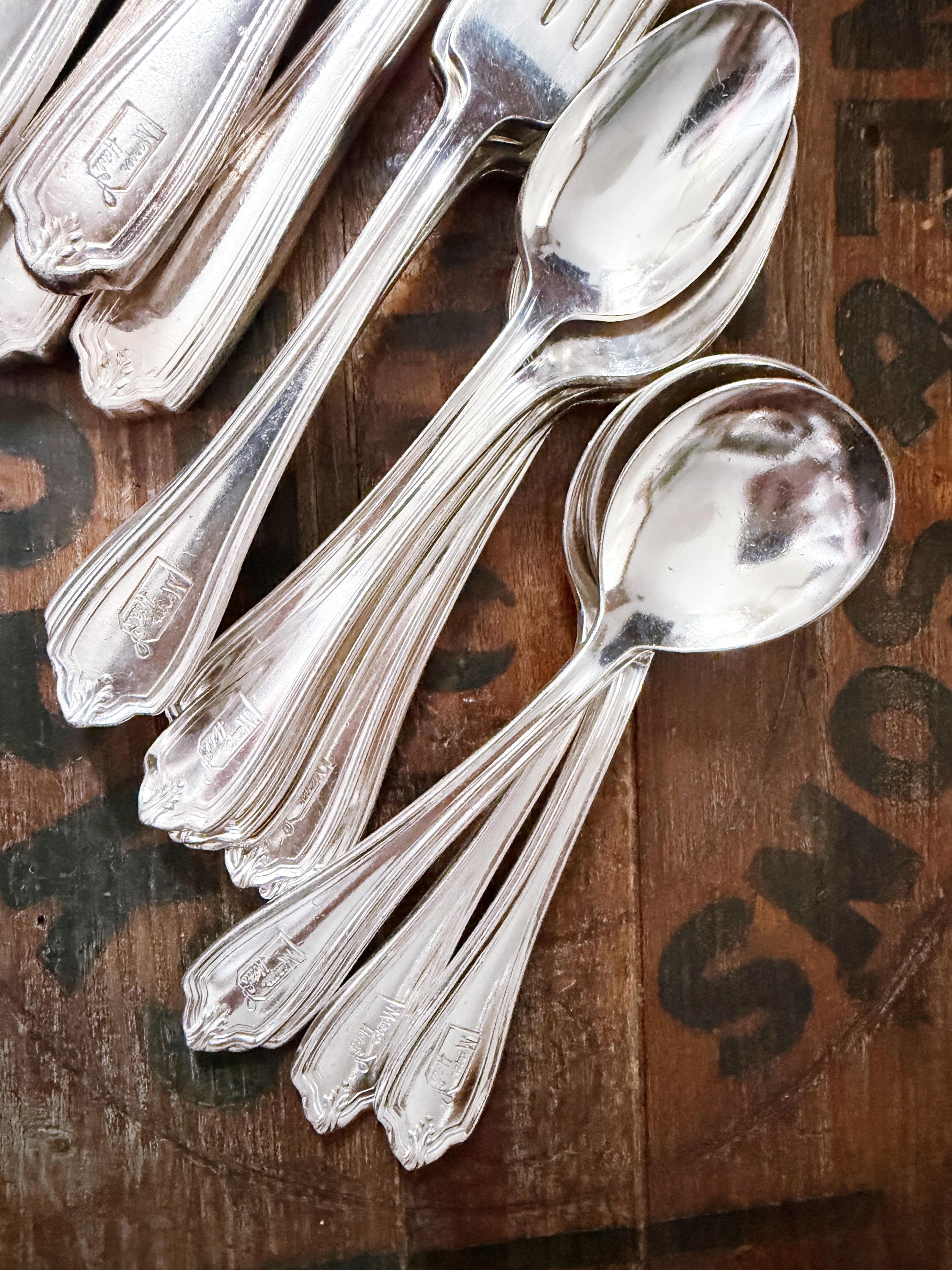 Service for 6 Silver Plated Flatware from The Manger Hotels
