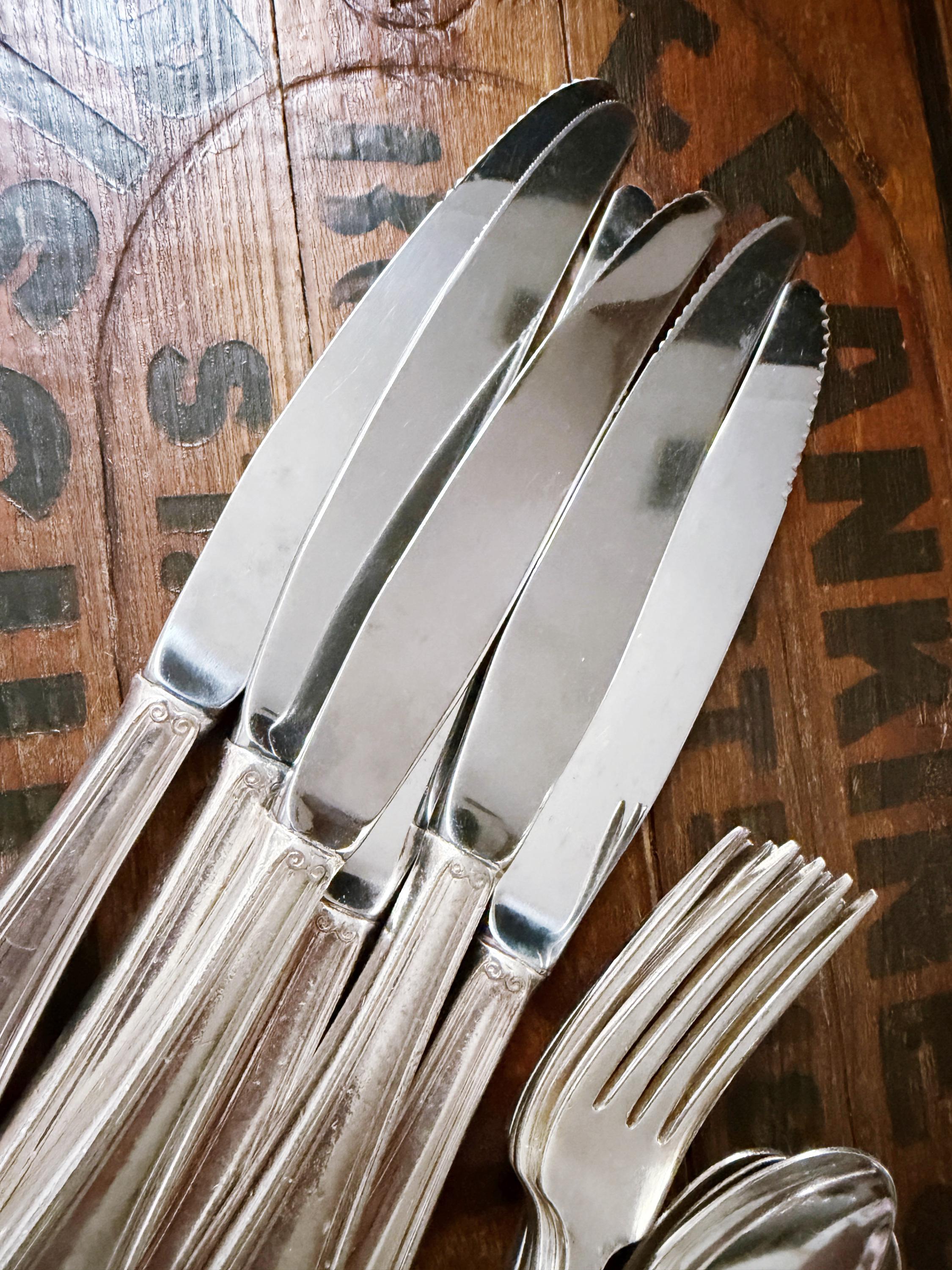 Service for 6 Silver Plated Flatware from The Manger Hotels