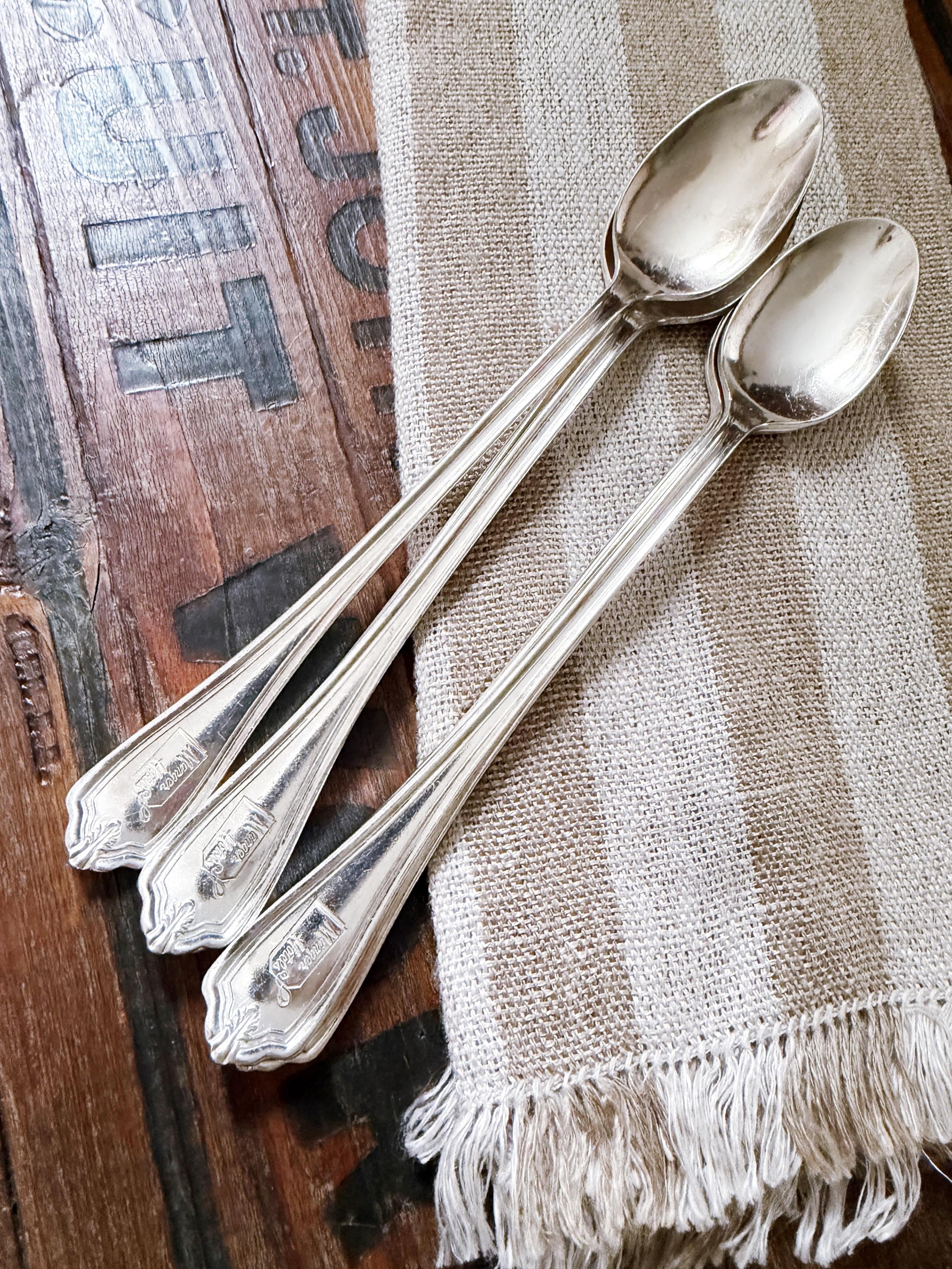 Set of 6 Silver Plated Iced Tea Spoons from The Manger Hotels