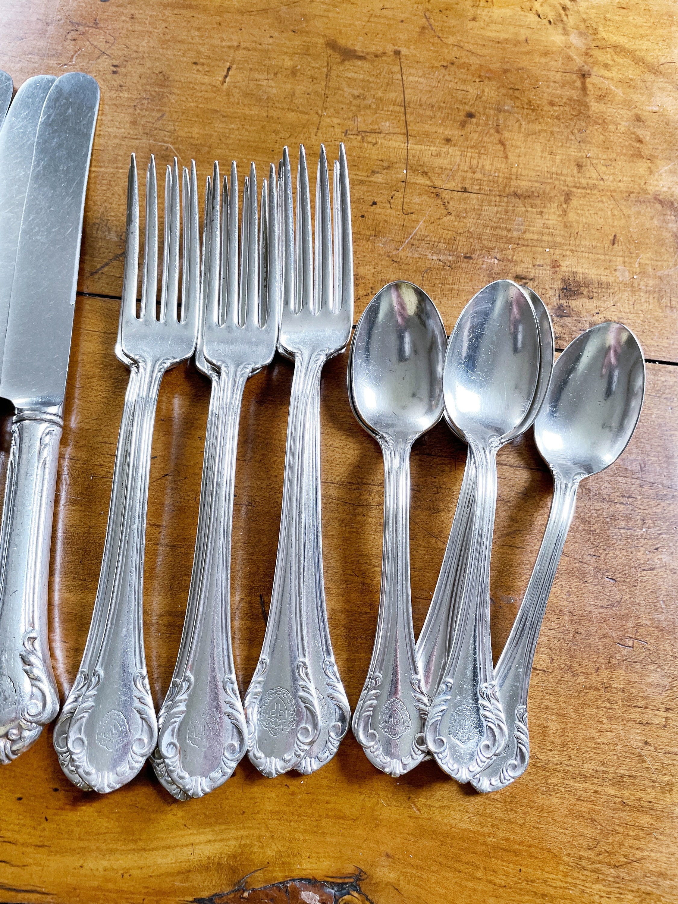 Service for 6 Silver Plated Flatware from The Plaza Hotel