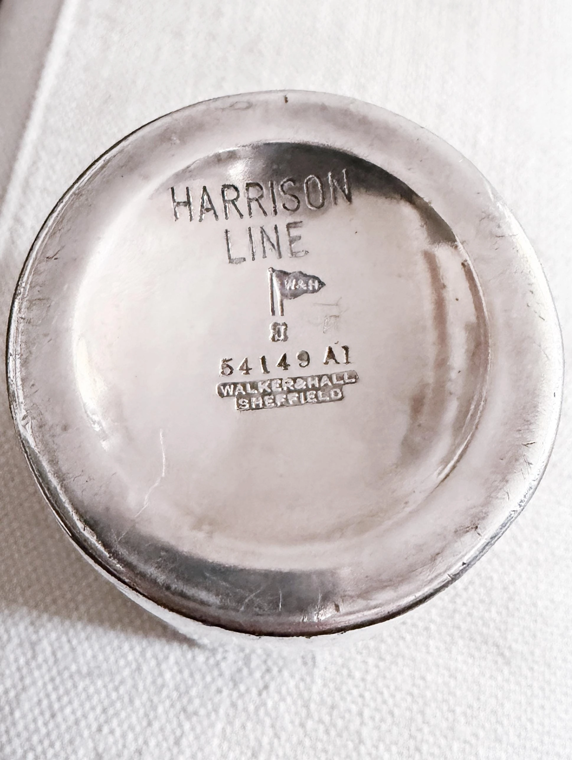Antique English Silver Plated Cocktail Shaker from Harrison Line Steamship