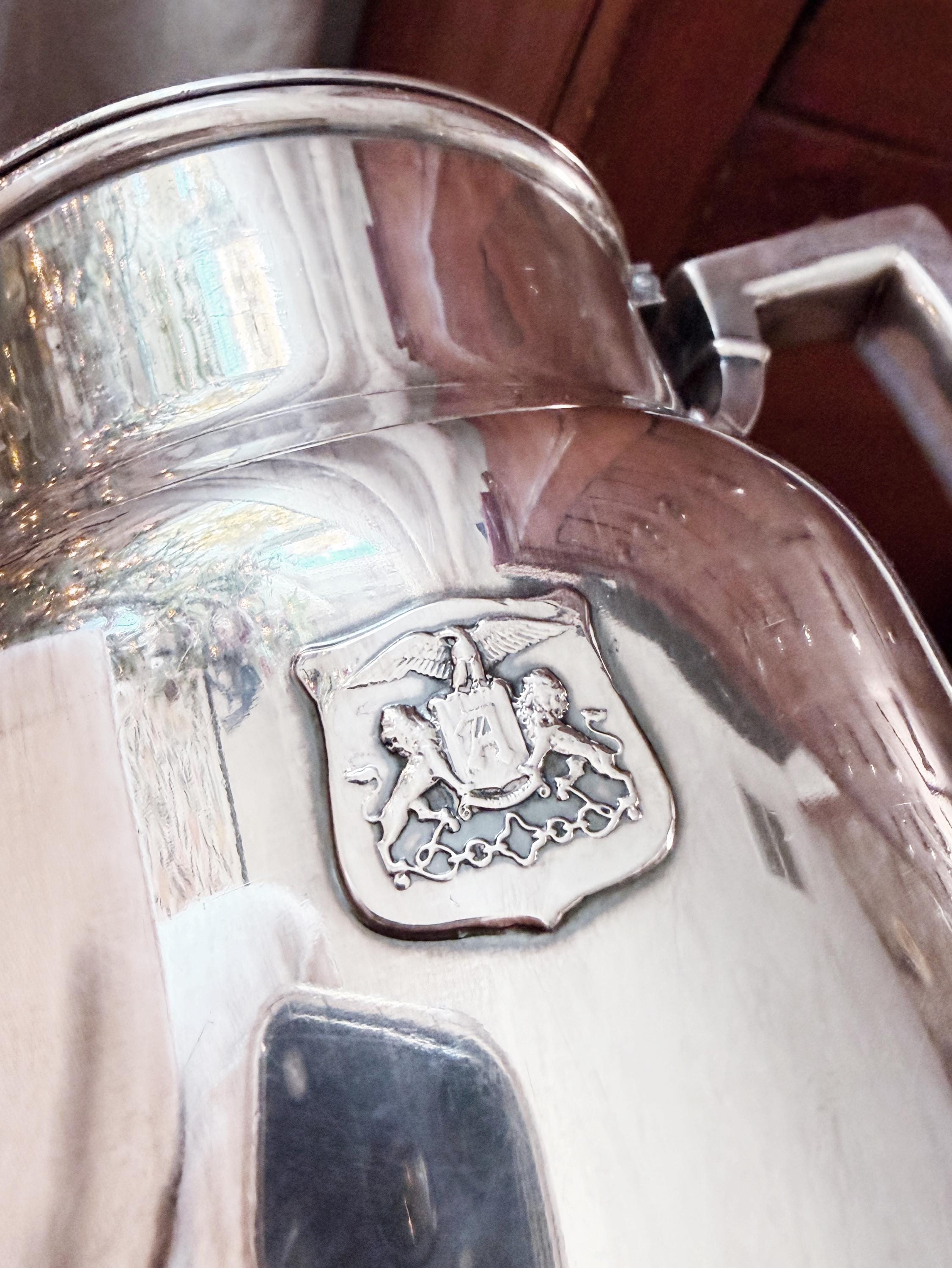 1940s Silver Plated Hot Water Pitcher from The Ambassador Hotel in Los Angeles