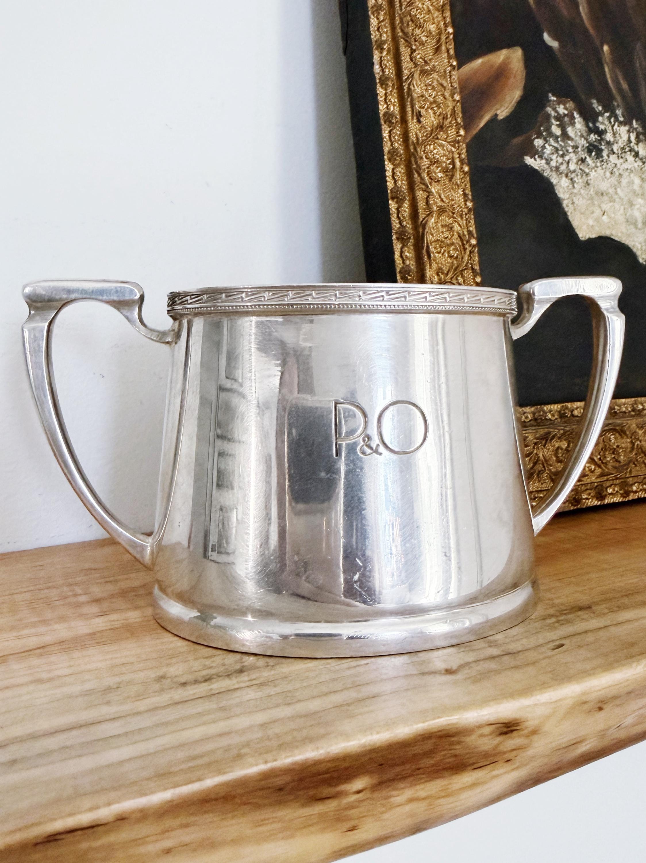Vintage Silver Plated Sugar Bowl from P&O Line Ocean Liner