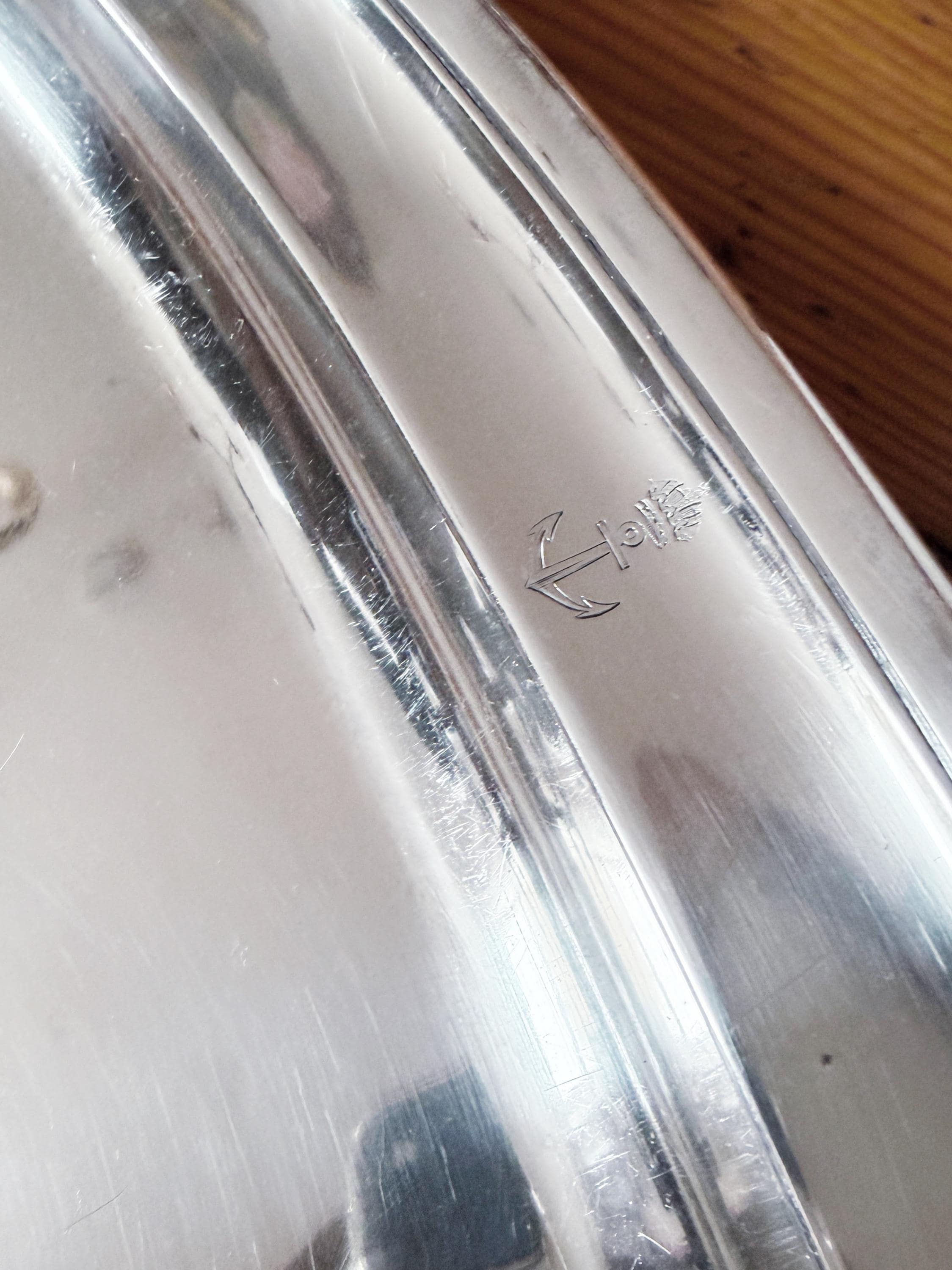 1904 Silver Plated Fish Platter from Italian Royal Navy