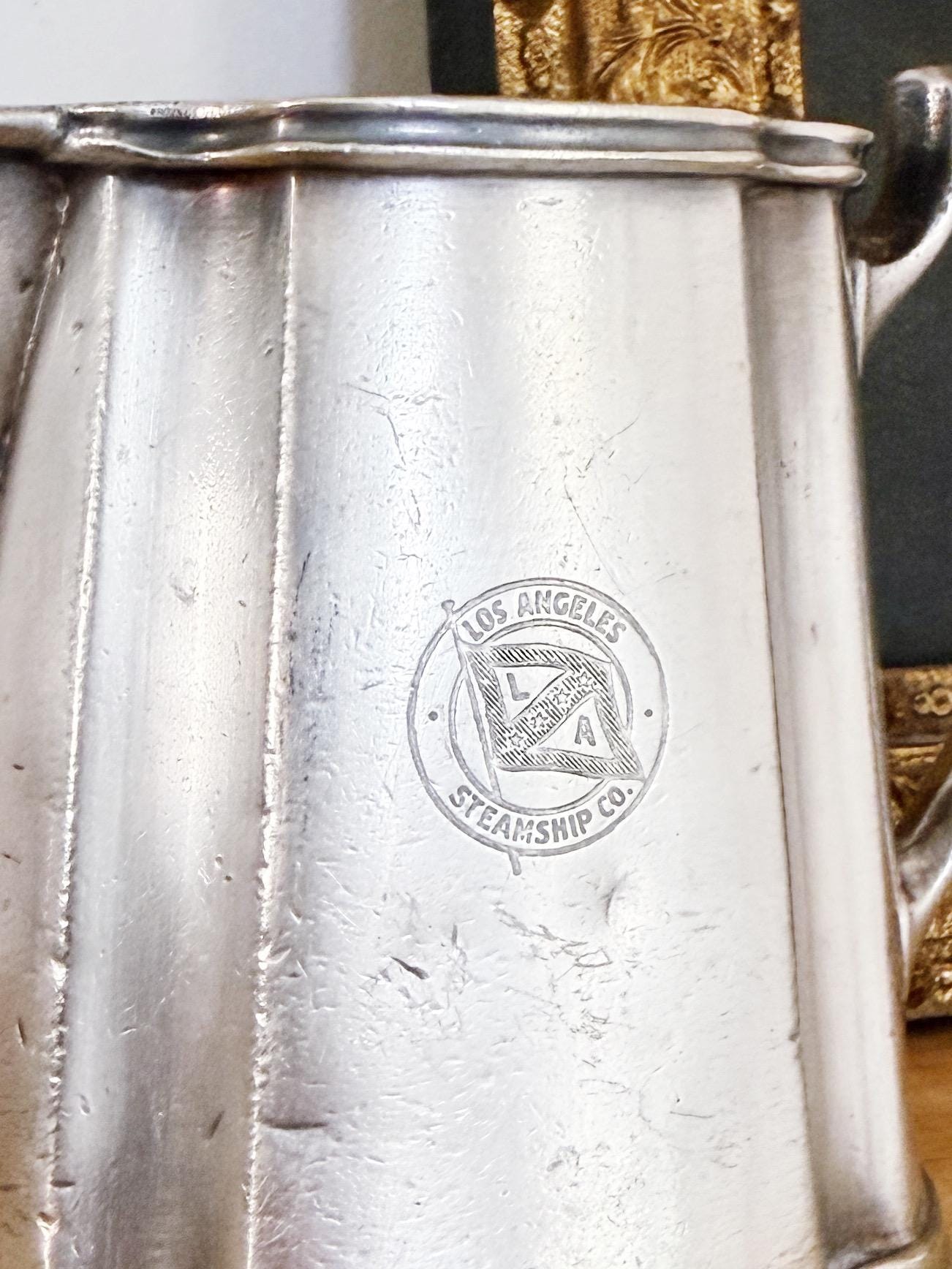 Antique Silver Plated Creamer from The Los Angeles Steamship Company