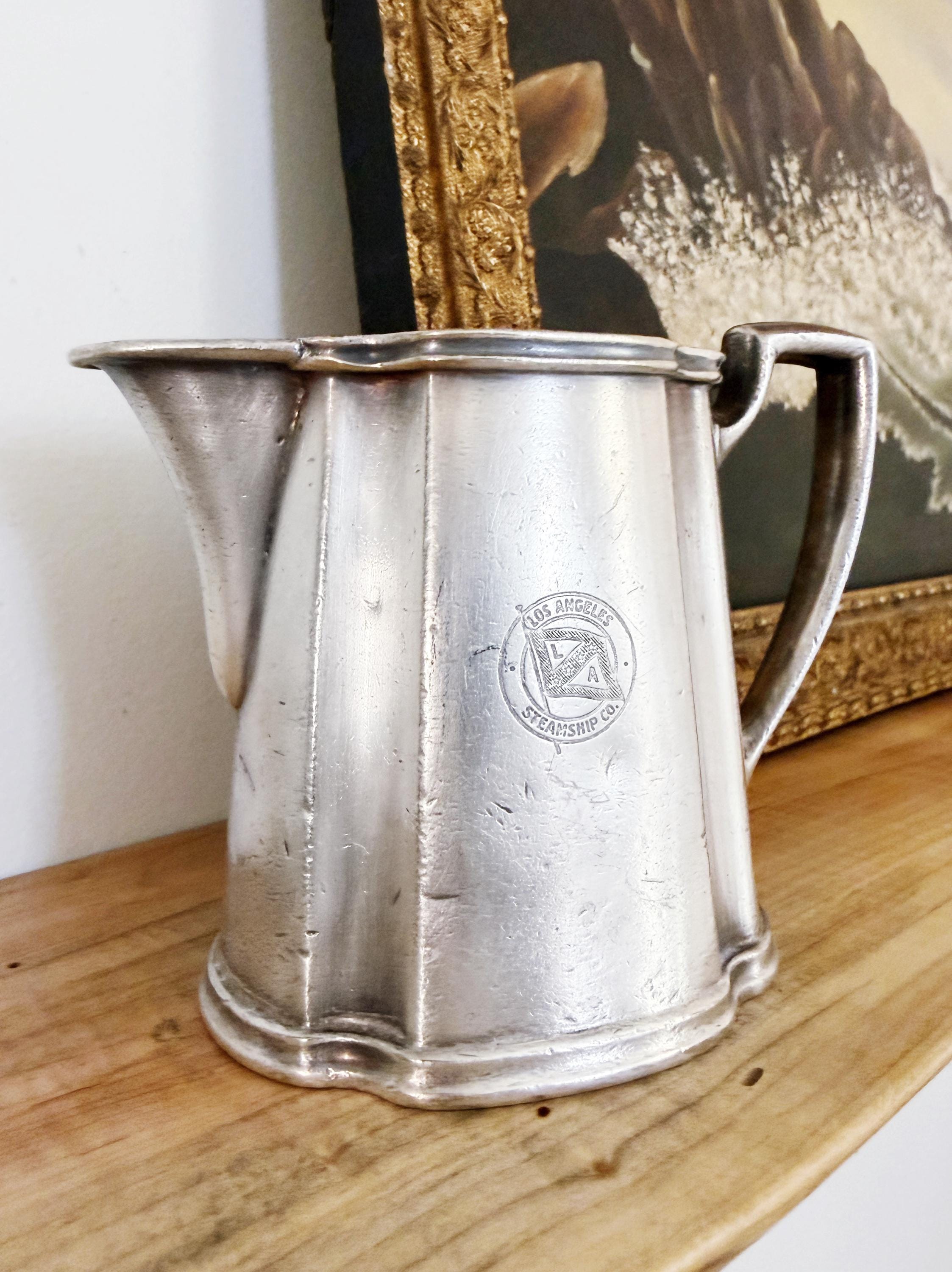 Antique Silver Plated Creamer from The Los Angeles Steamship Company