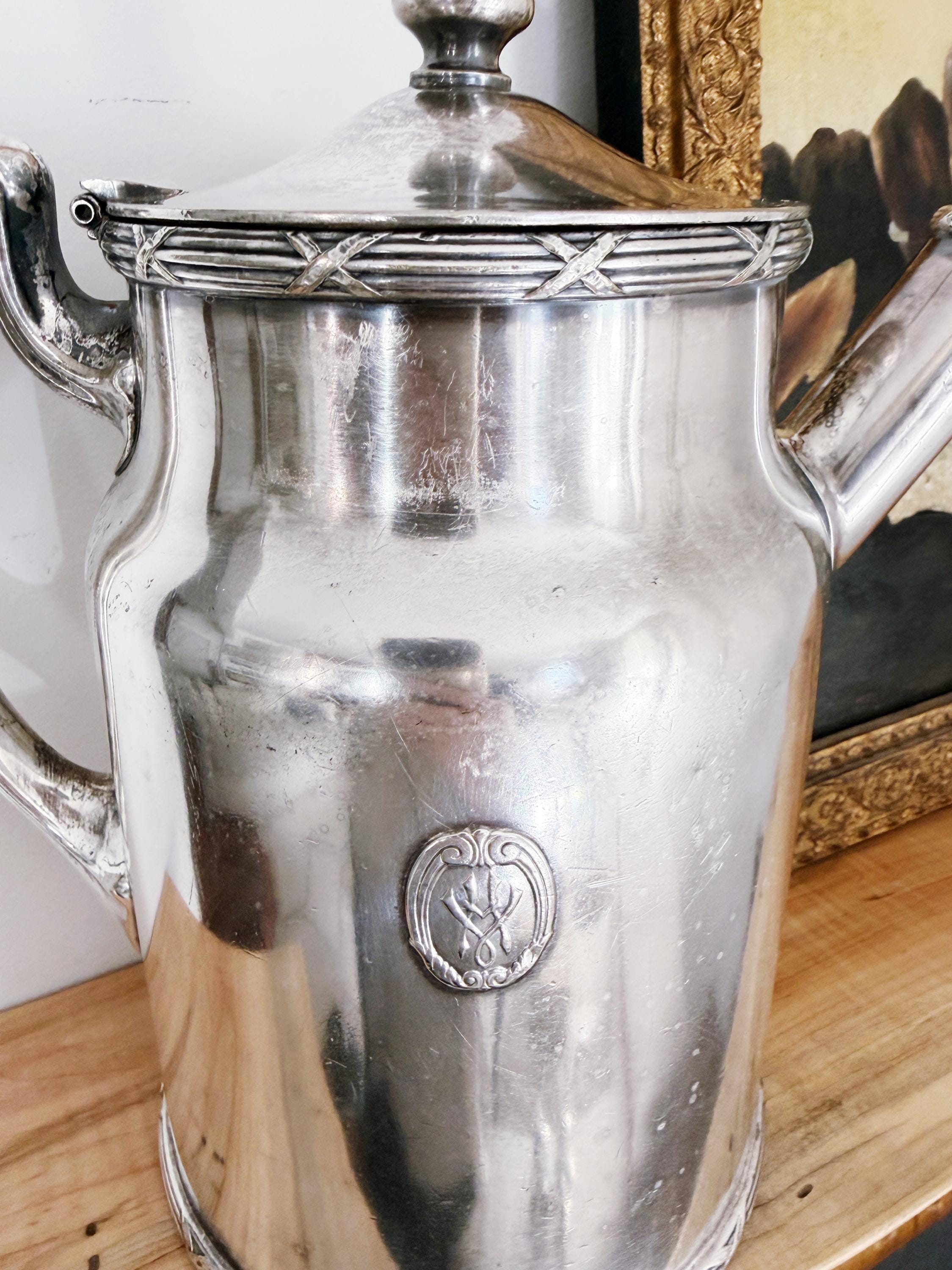 Antique Silver Plated Water Pitcher from The Victor Hugo Los Angeles