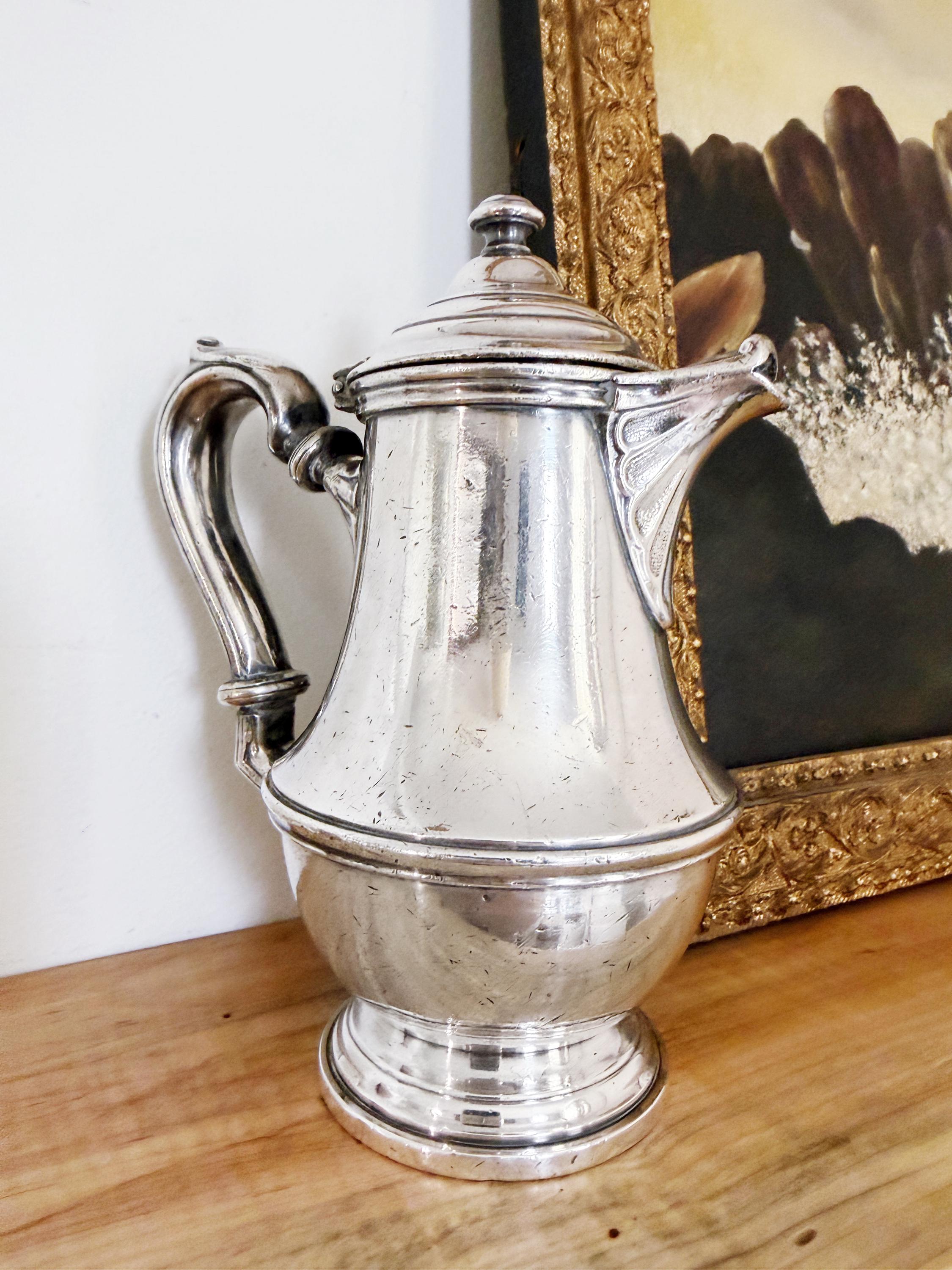 1926 Silver Plated Tea Pot from The Hotel Pere Marquette