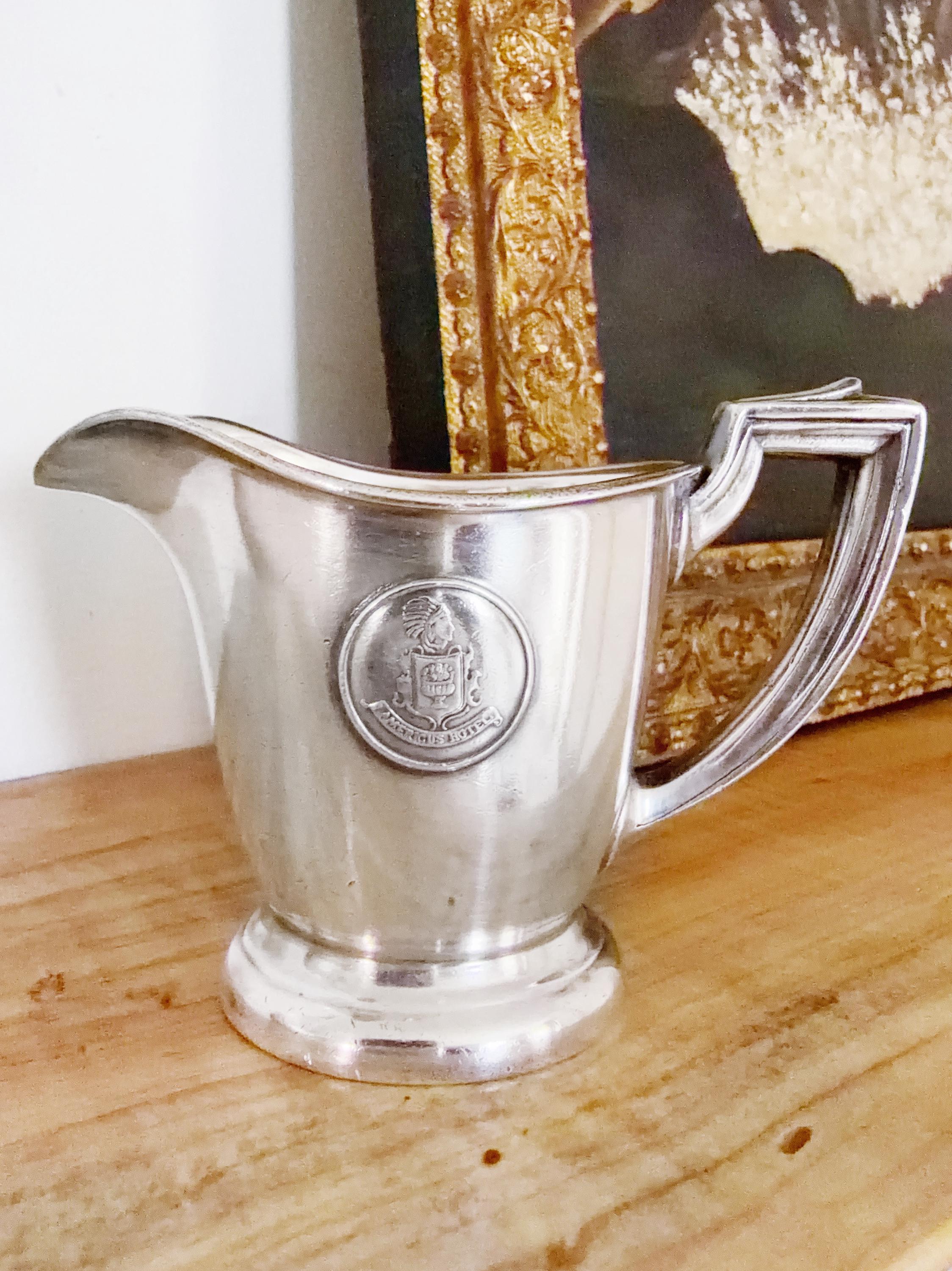 Vintage Silver Creamer from The Hotel Americus in Allentown PA