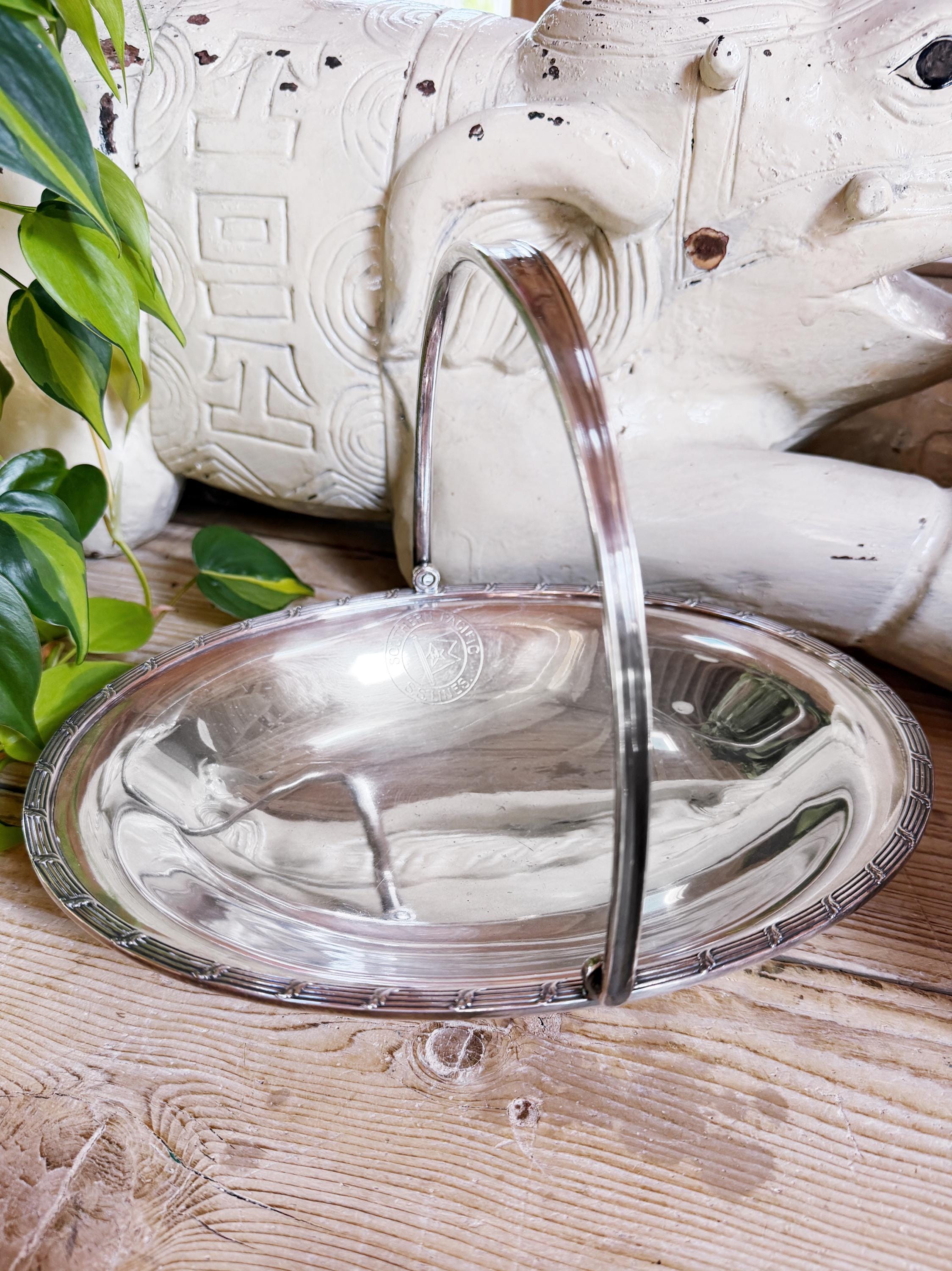 1924 Southern Pacific Steamship Lines Silver Fruit Or Pastry Basket