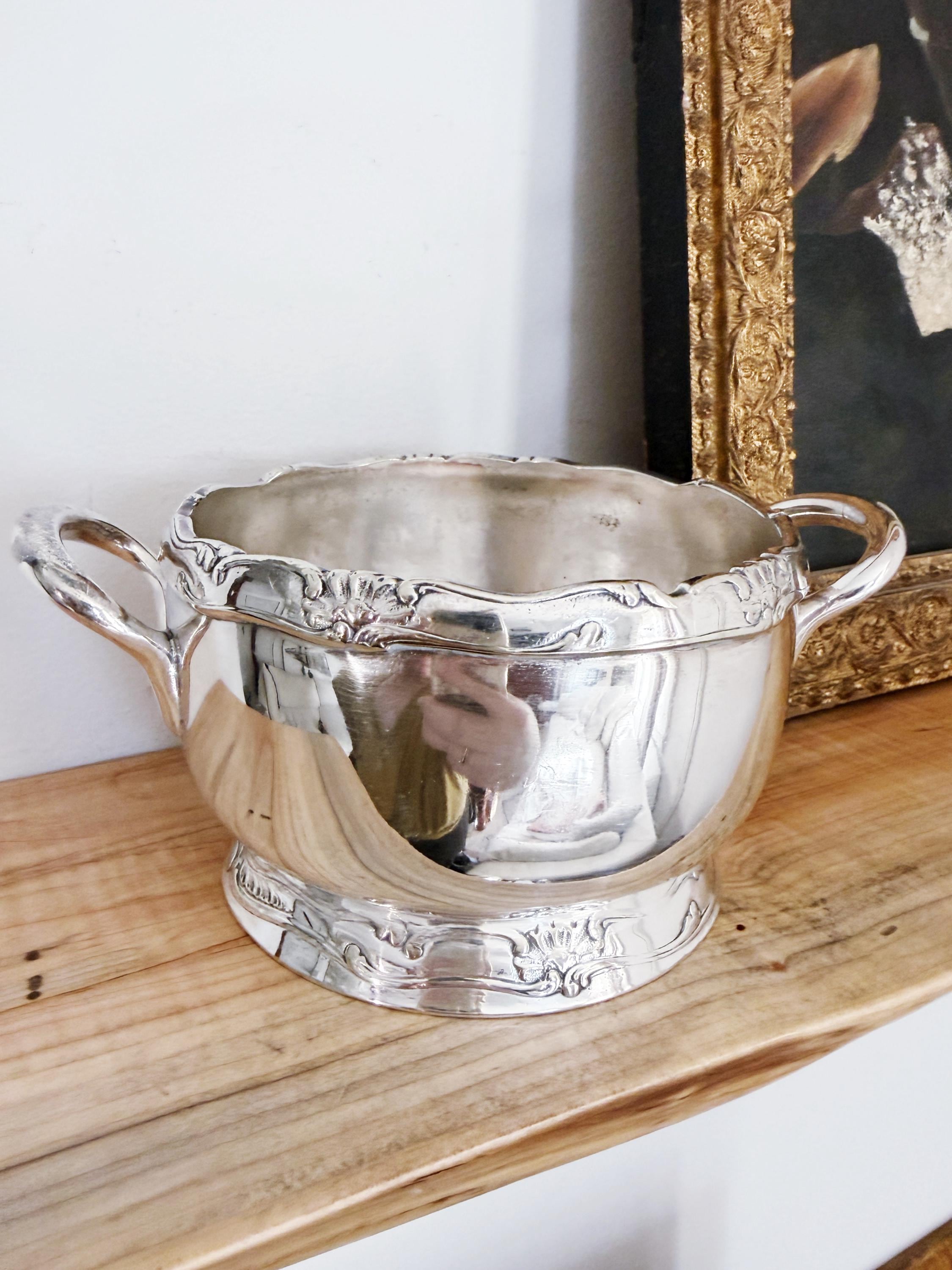 Antique Silver Plated International Mercantile Marine Co Sugar Bowl