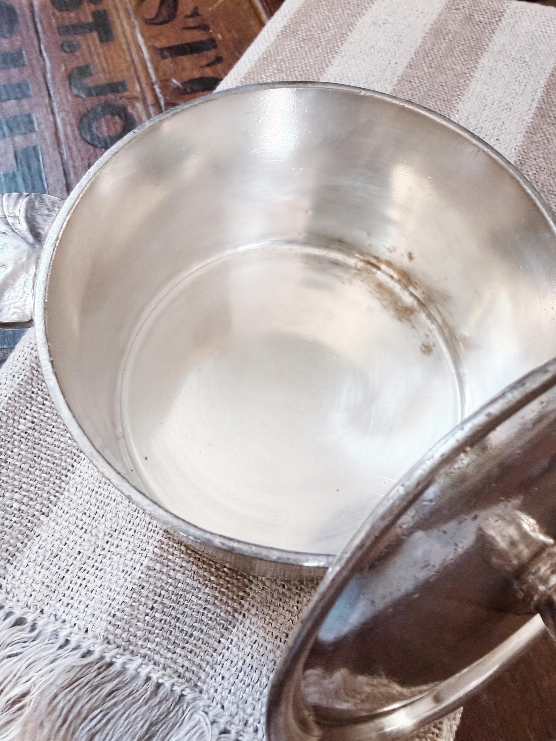 Vintage Silver Plated Covered 12oz Casserole from United States Lines Oceanliner