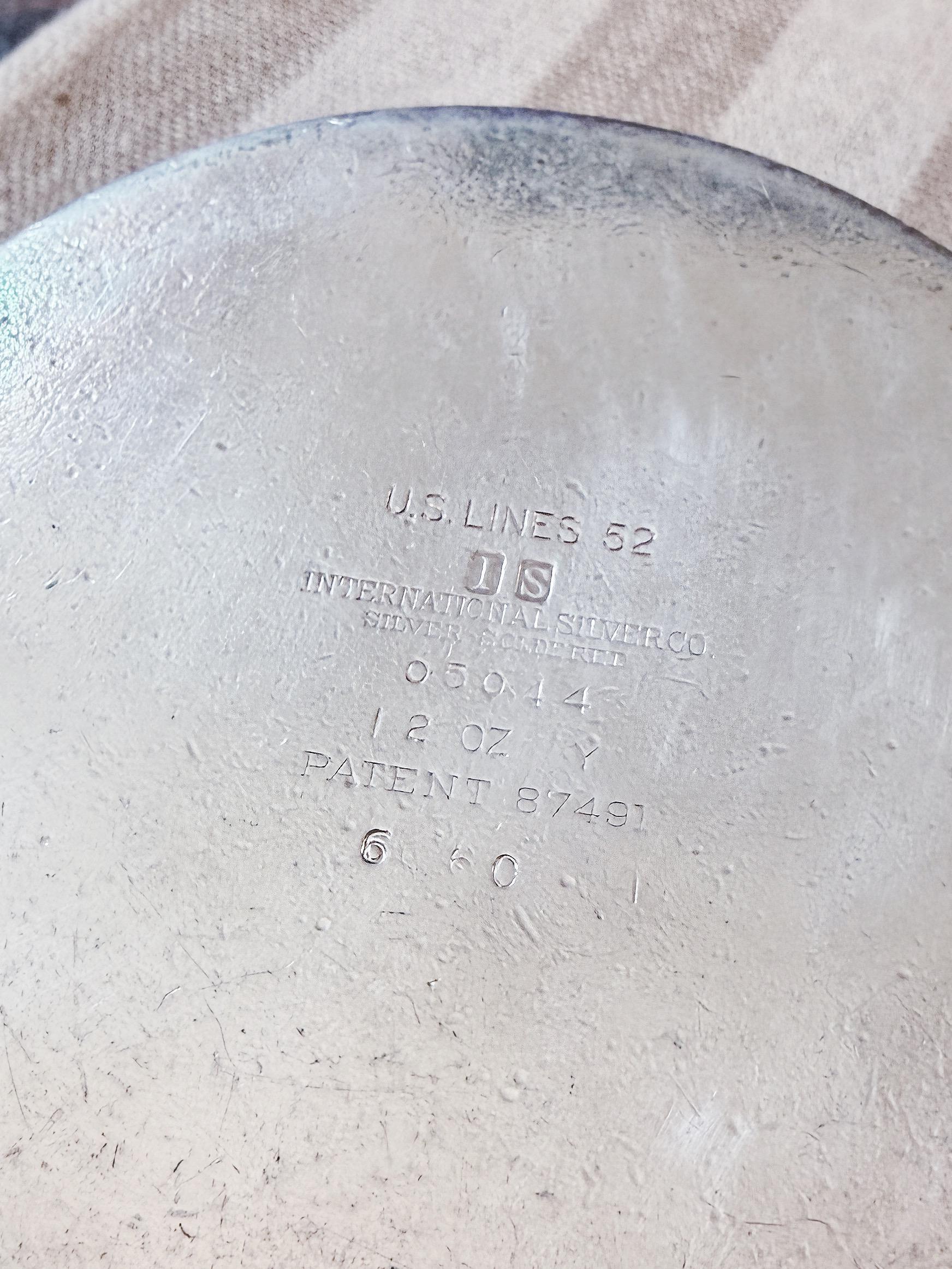 Vintage Silver Plated Covered 12oz Casserole from United States Lines Oceanliner