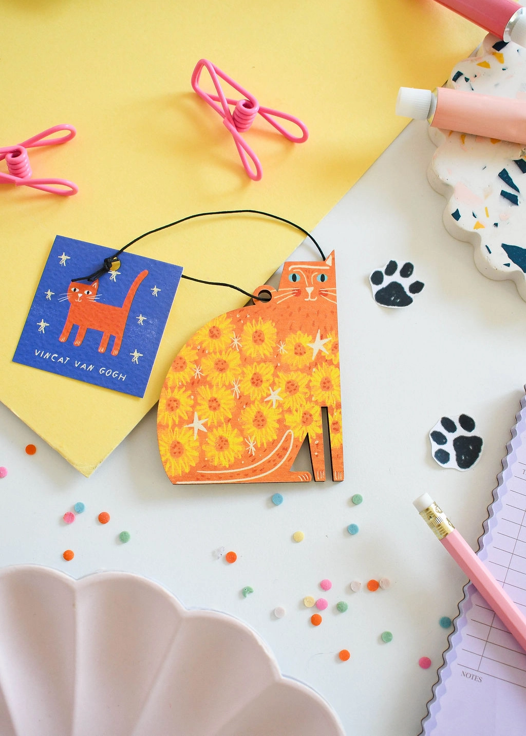 Vincat Van Gogh Cat Ornament