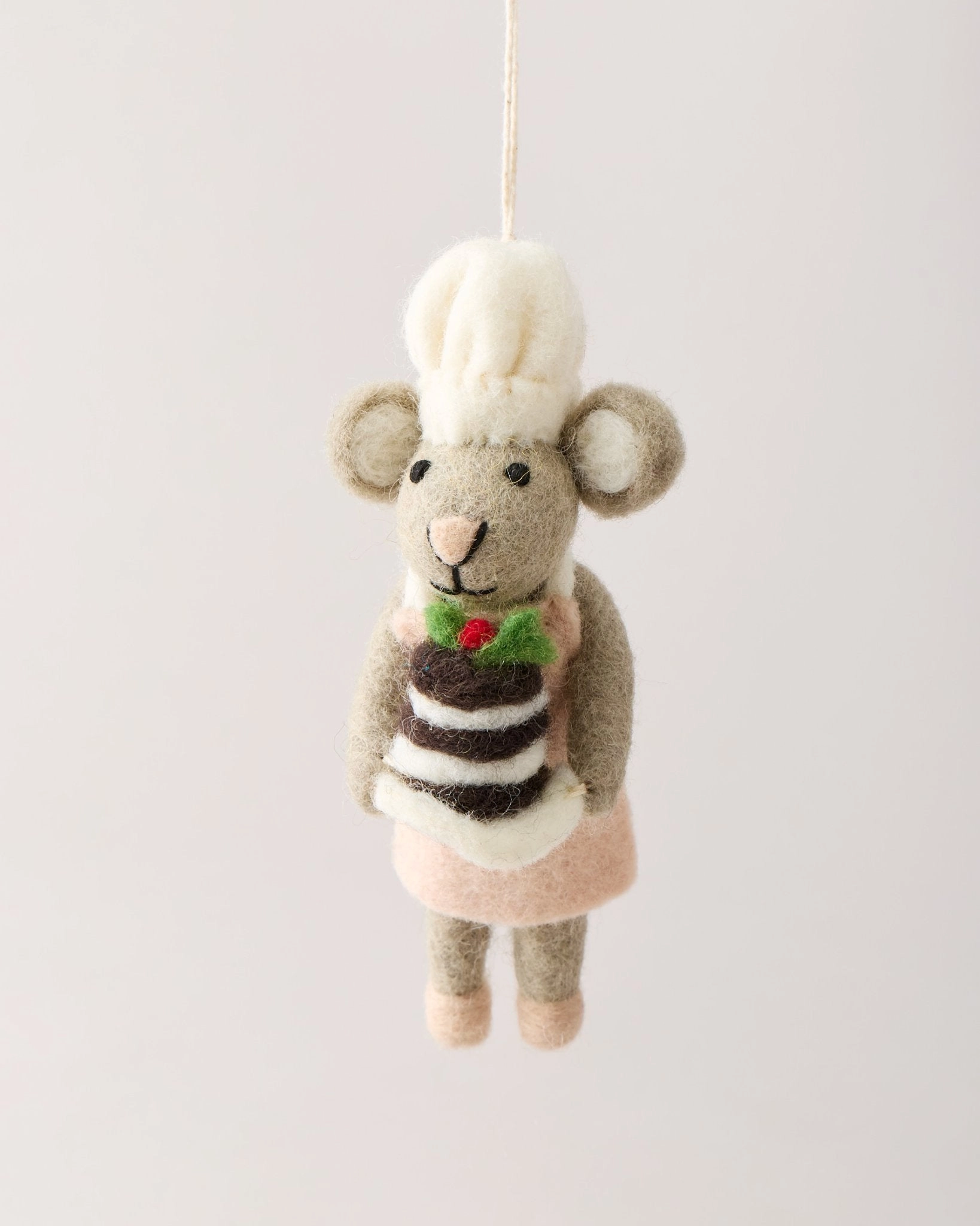 Felted Baking Mouse Ornament
