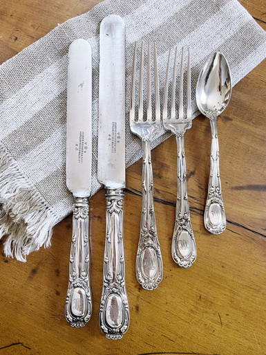 Antique Silver Plated Tiffany & Co Flatware Service for 6 - 30