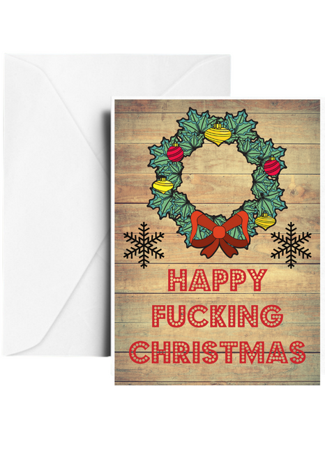 Happy Fucking Christmas Greetings Card