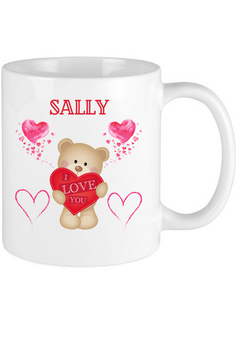 Personalised I Love You Valentines Day Mug 