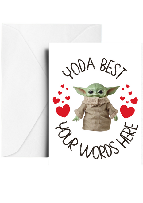 Personalised Baby Yoda Yoda Best Greetings Card