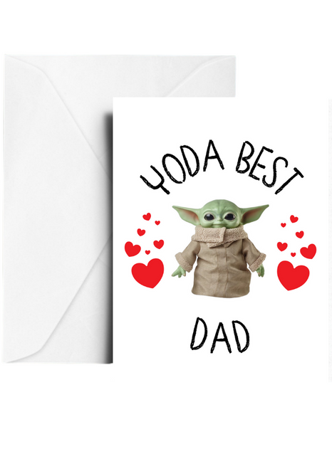 Baby Yoda Best Dad Fathers Day Greetings Card