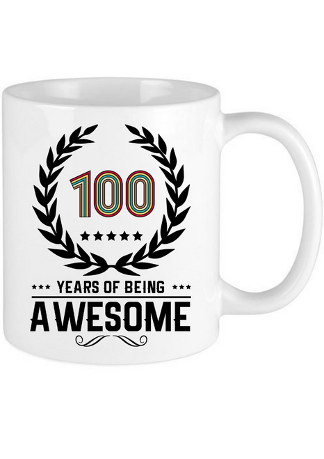 100th Birthday Age Mug One Hundredth Birthday Gift