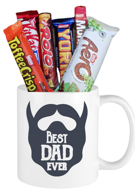 Fathers Day Beard Best Dad Ever Mug & Chocolates