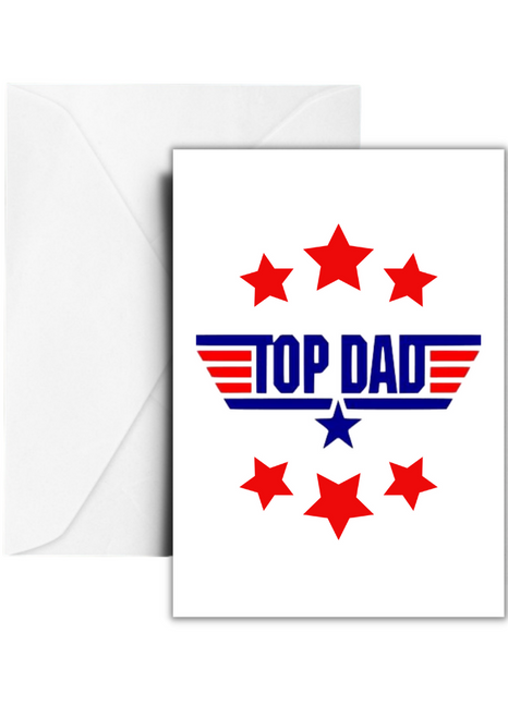 Top Gun Top Dad Fathers Day Card